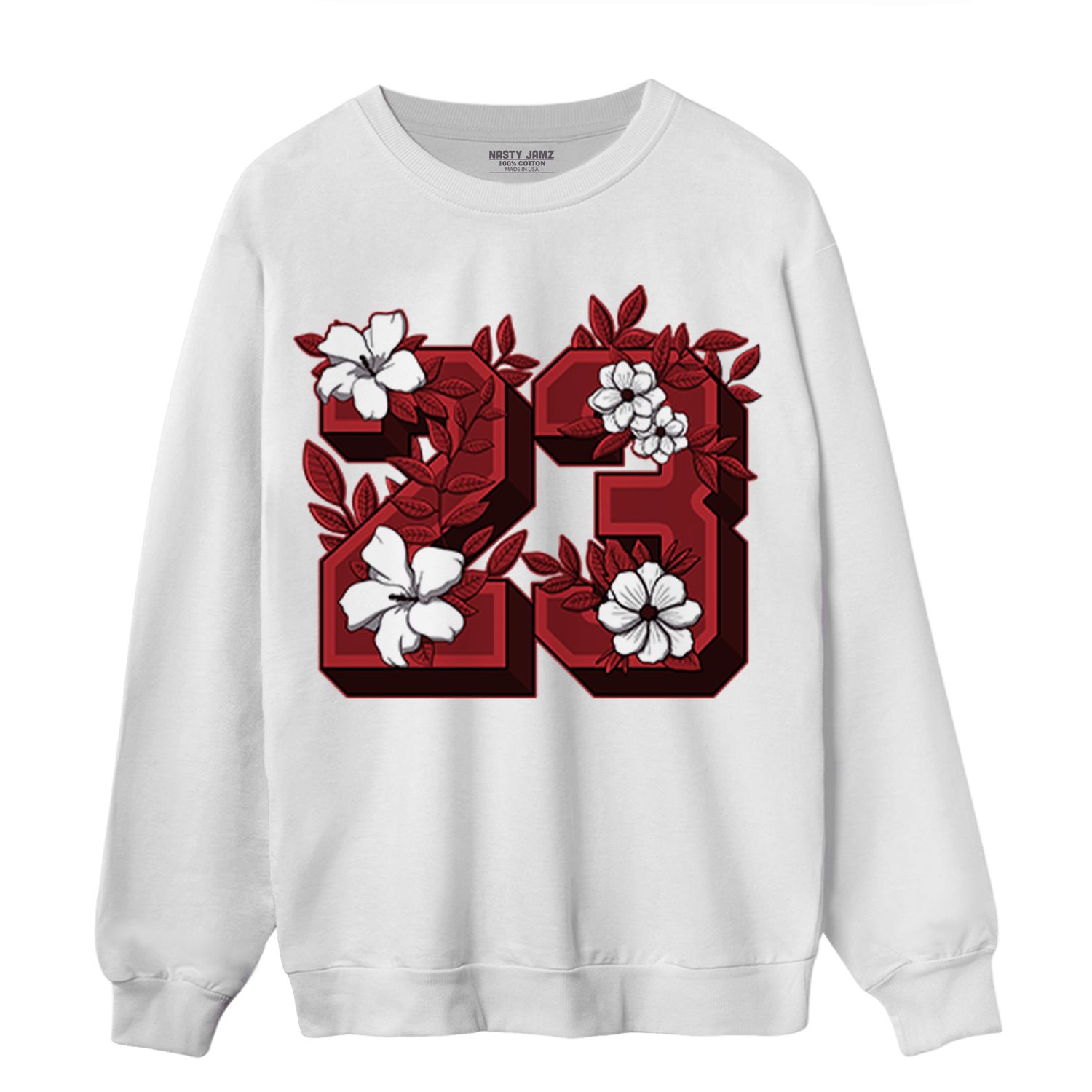 Cherry 12s Sweatshirt Match 23 Floral - NastyJamz
