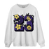 Field Purple 12s Sweatshirt Match 23 Floral - NastyJamz