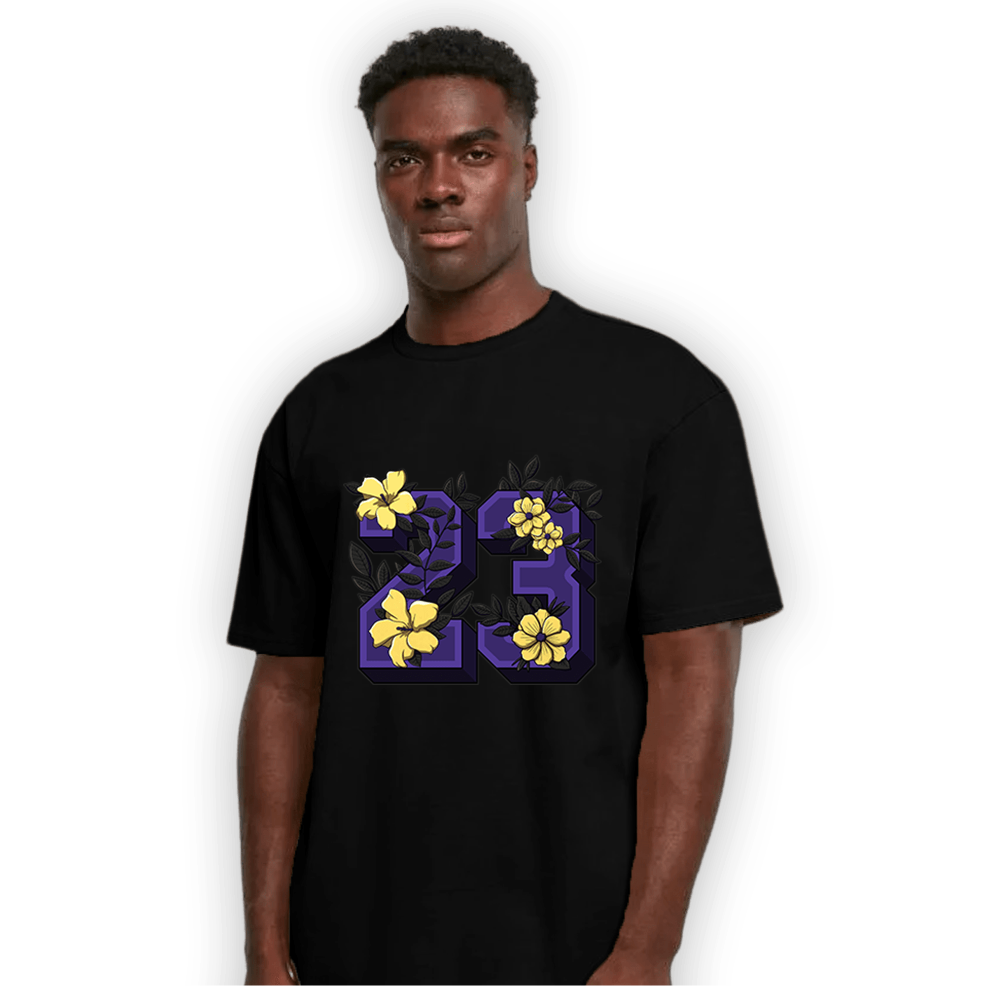 Field Purple 12s T Shirt Match 23 Floral - NastyJamz