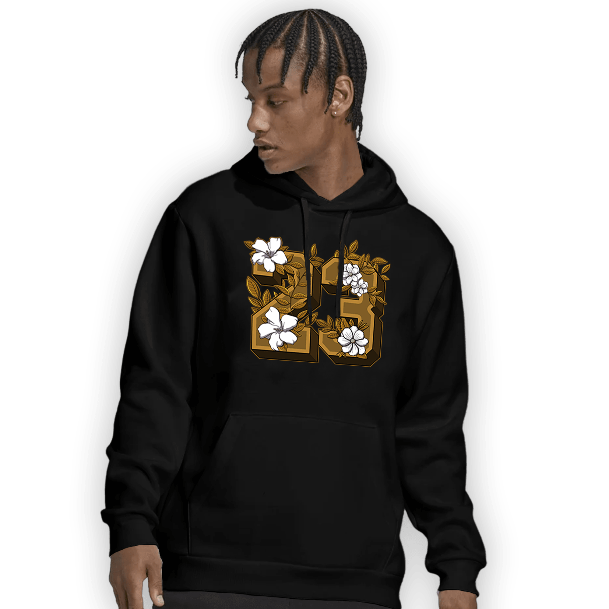 Wheat 13s Hoodie Match 23 Floral - NastyJamz
