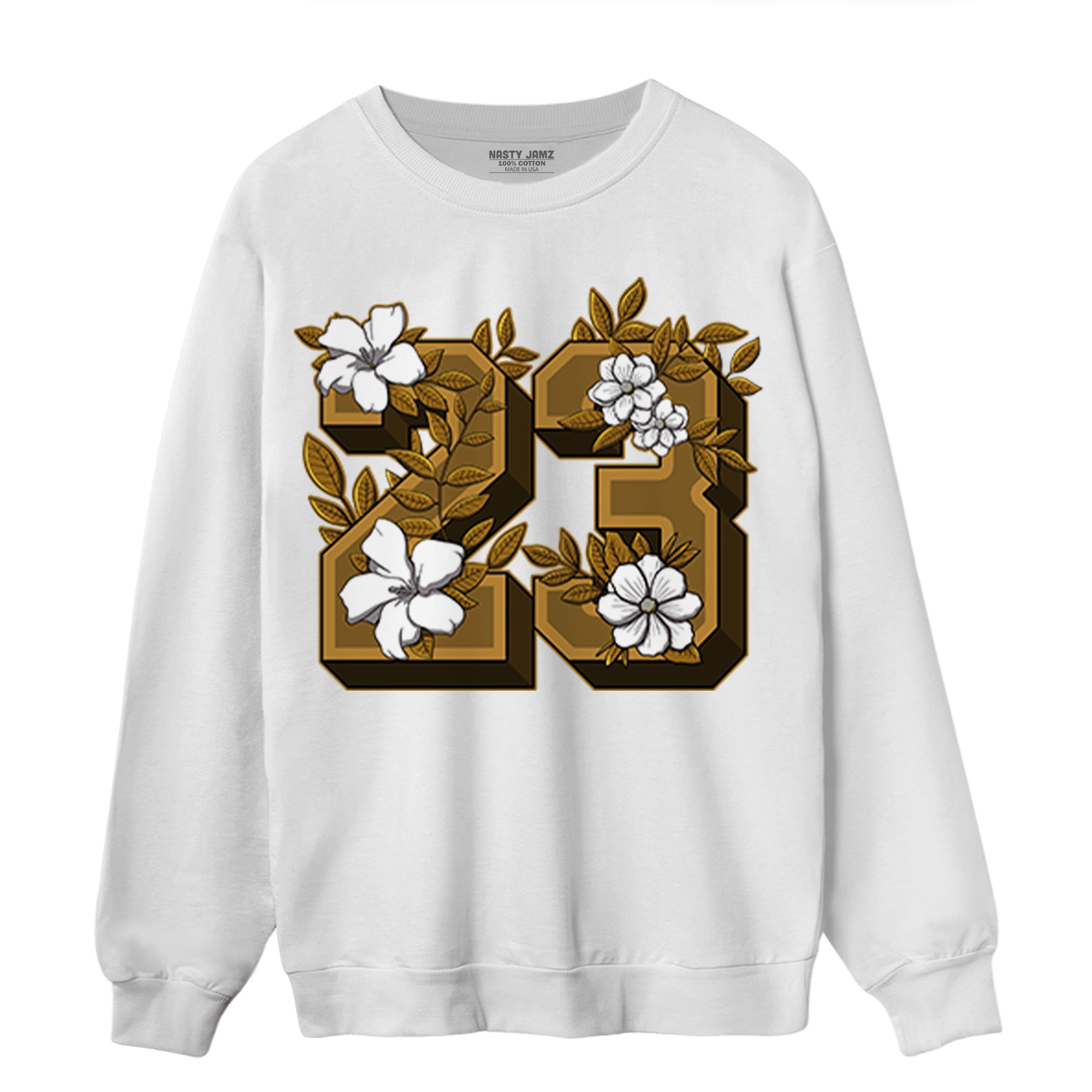 Wheat 13s Sweatshirt Match 23 Floral - NastyJamz