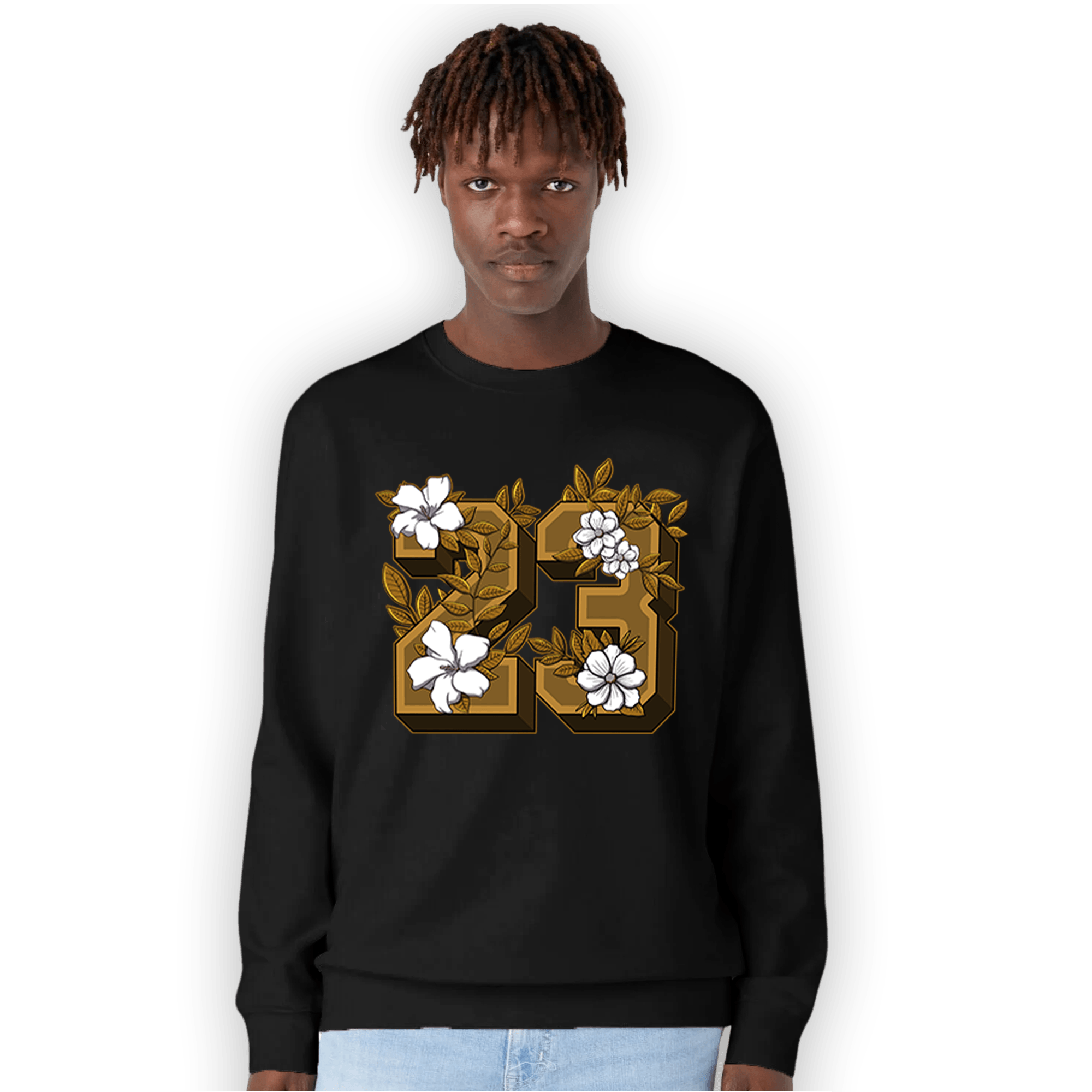 Wheat 13s Sweatshirt Match 23 Floral - NastyJamz