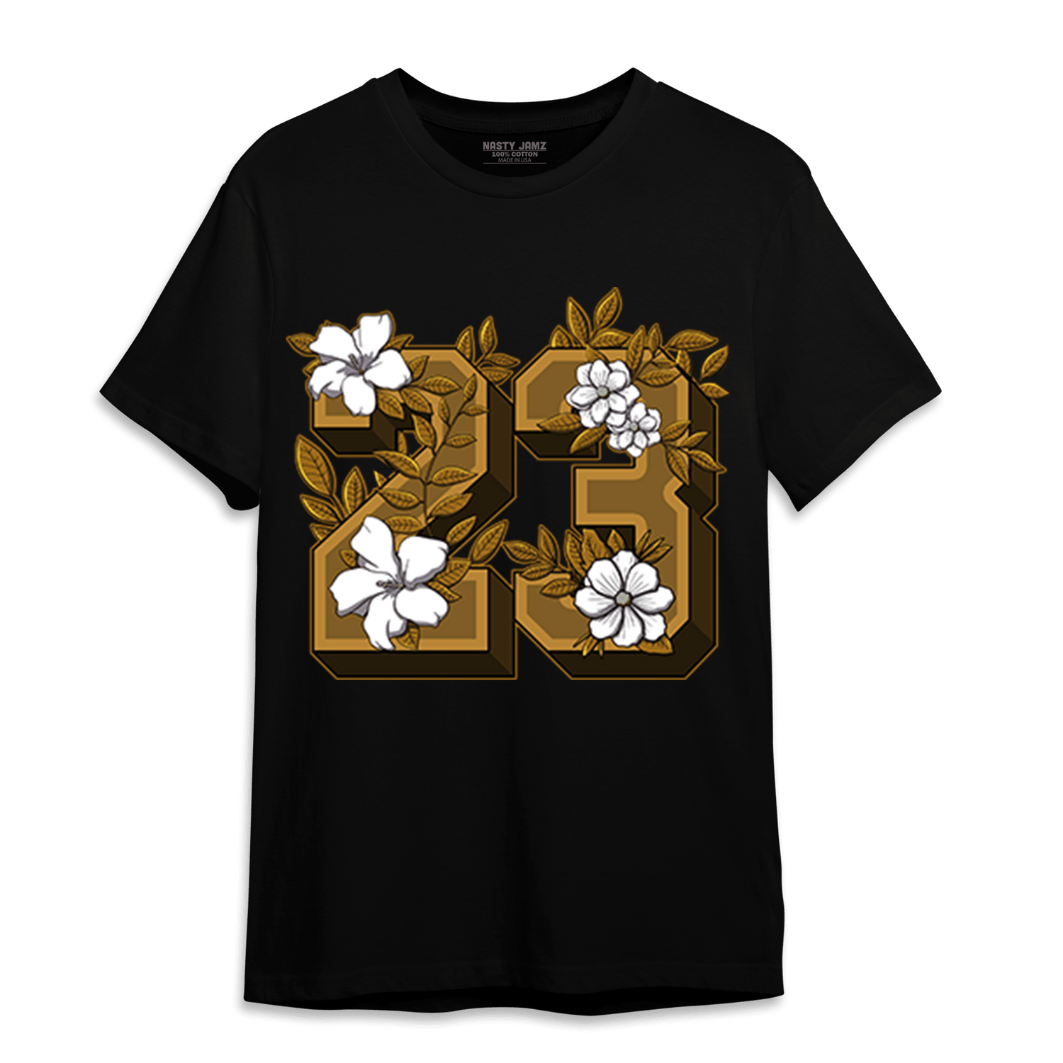 Wheat 13s T Shirt Match 23 Floral - NastyJamz