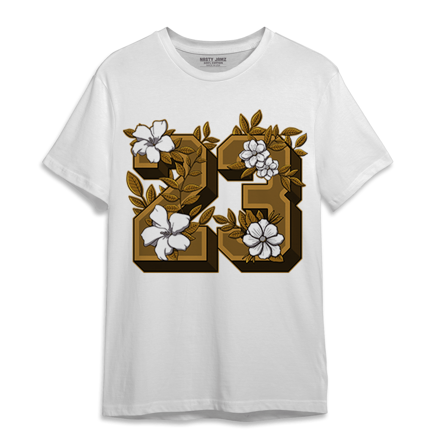 Wheat 13s T Shirt Match 23 Floral - NastyJamz
