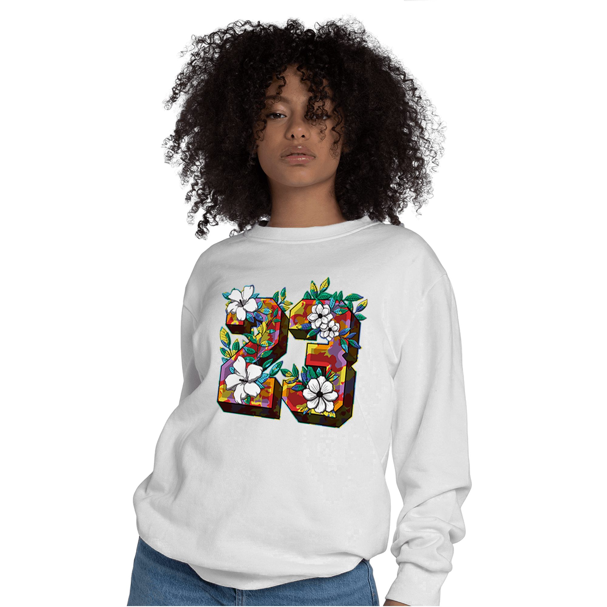 Mid GS Six Championships 1s Sweatshirt Match 23 Floral - NastyJamz