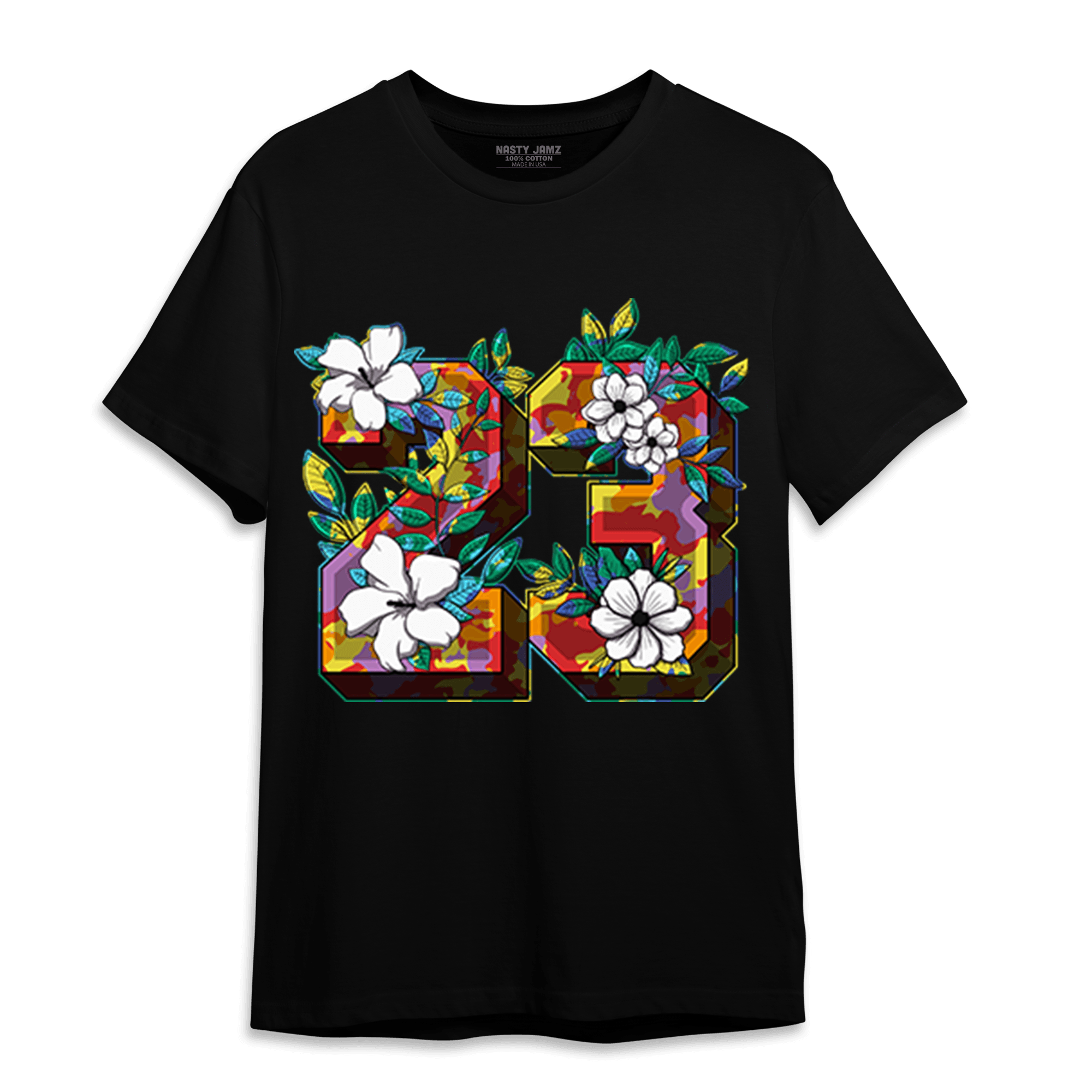 Mid GS Six Championships 1s T Shirt Match 23 Floral - NastyJamz