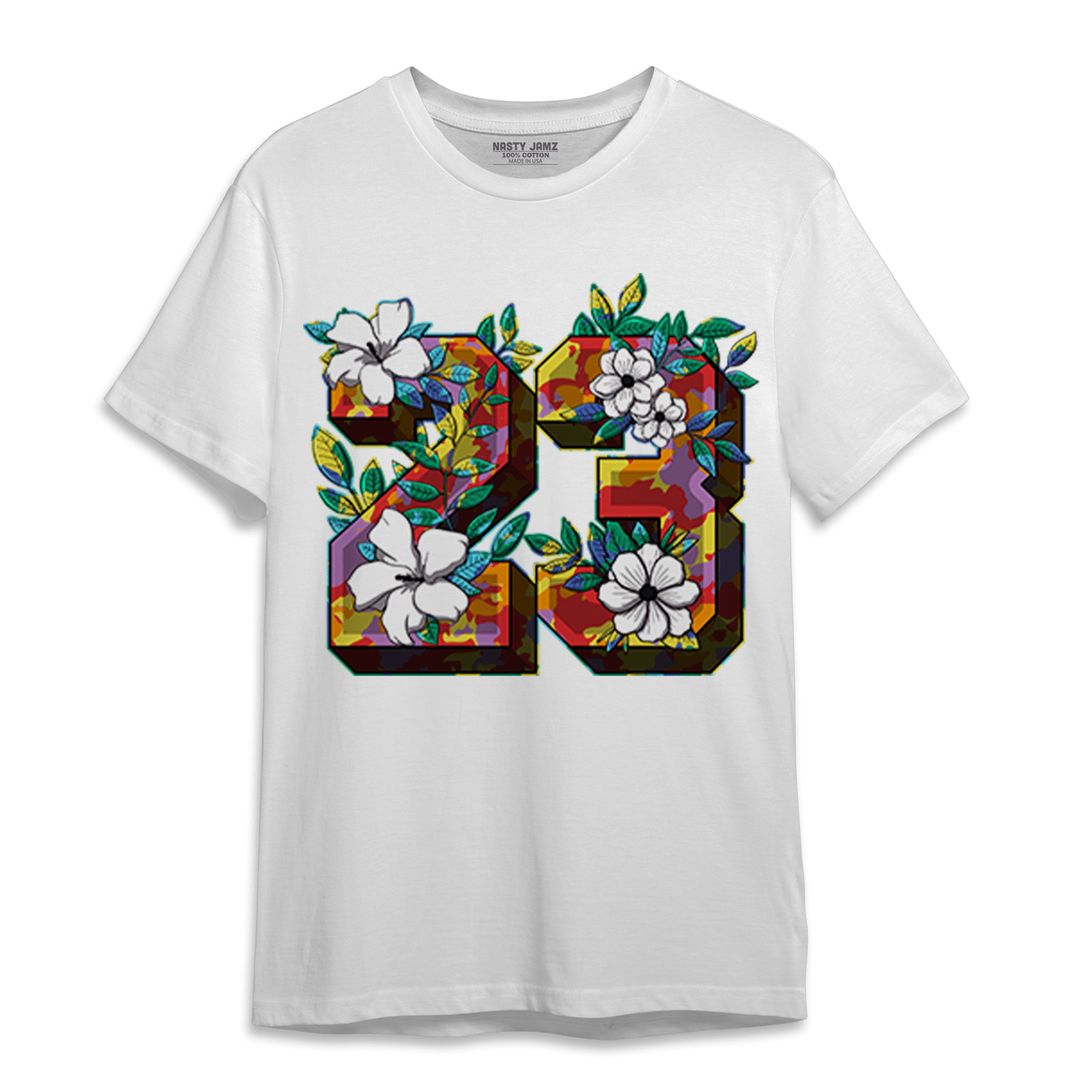 Mid GS Six Championships 1s T Shirt Match 23 Floral - NastyJamz