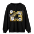 Mid SE Black Gold 1s Sweatshirt Match 23 Floral - NastyJamz