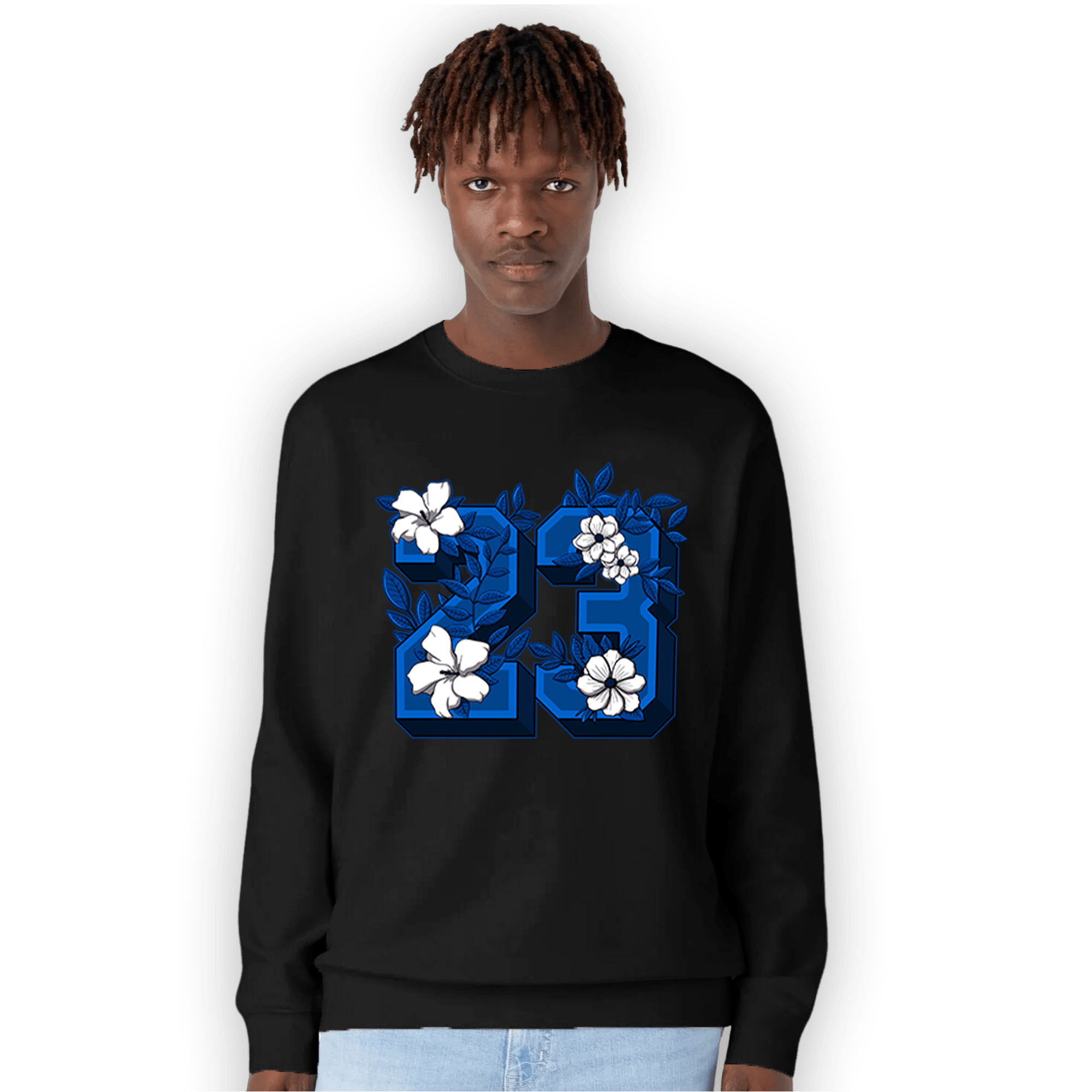 Royal Reimagined 1s Sweatshirt Match 23 Floral - NastyJamz