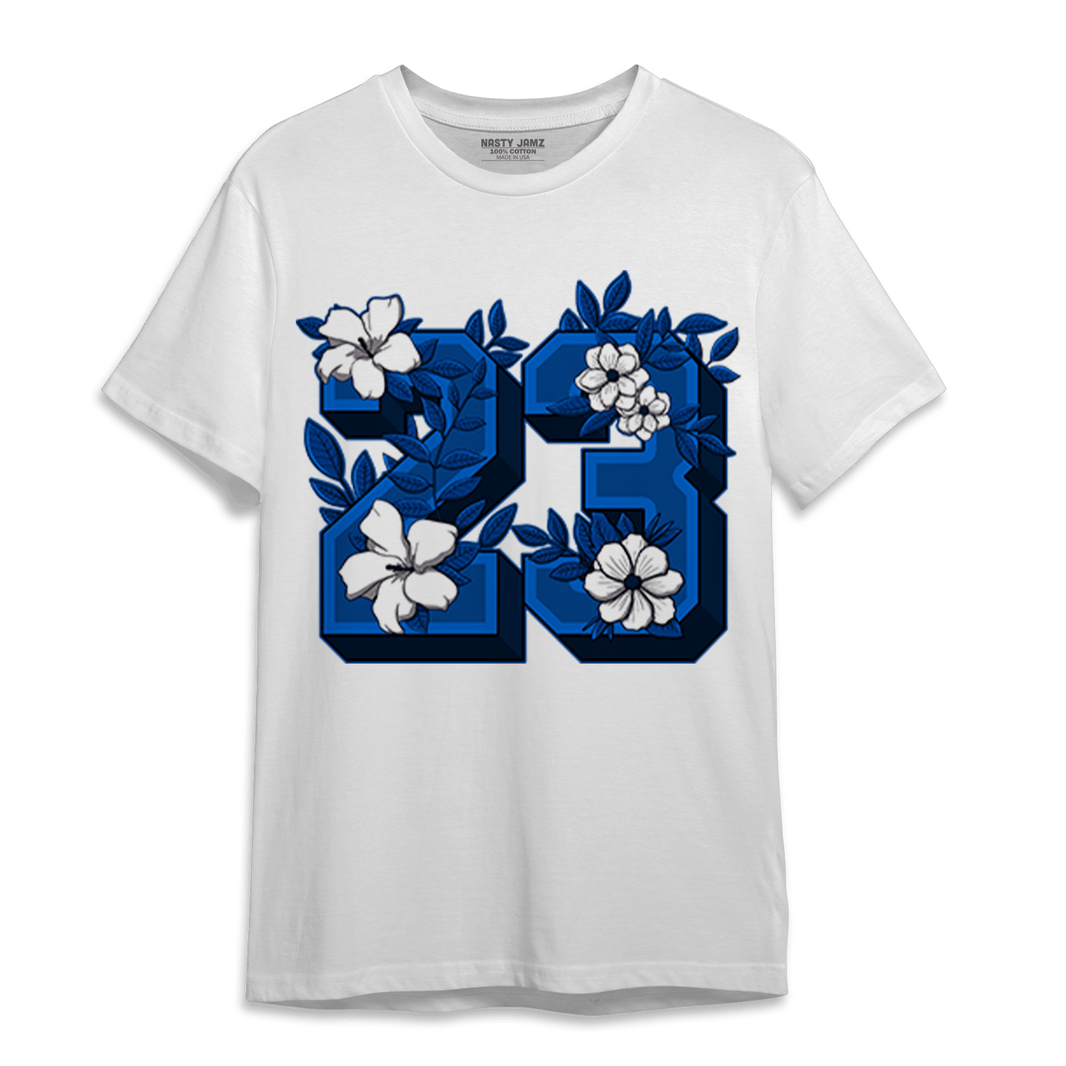Royal Reimagined 1s T Shirt Match 23 Floral - NastyJamz