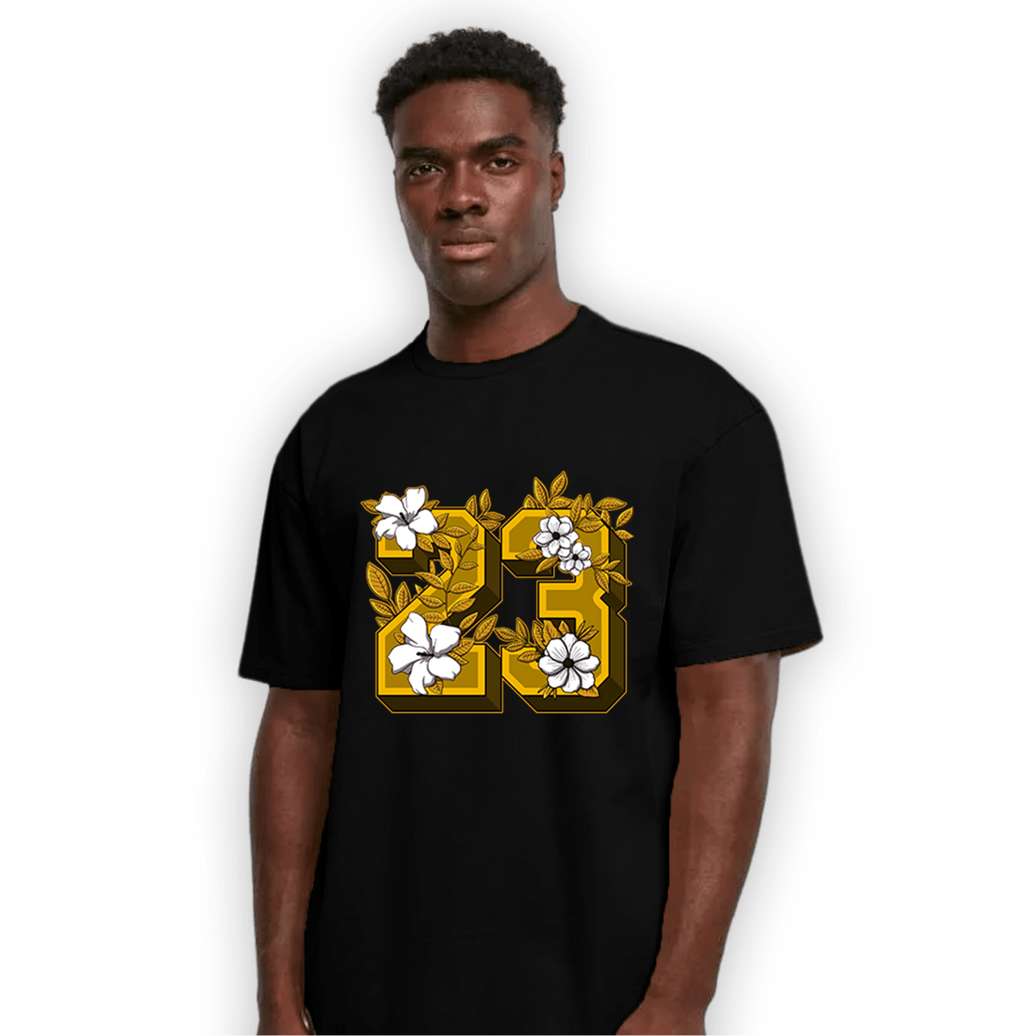 Yellow Ochre 1s T Shirt Match 23 Floral - NastyJamz