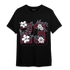 Burgundy 5s T Shirt Match 23 Floral - NastyJamz