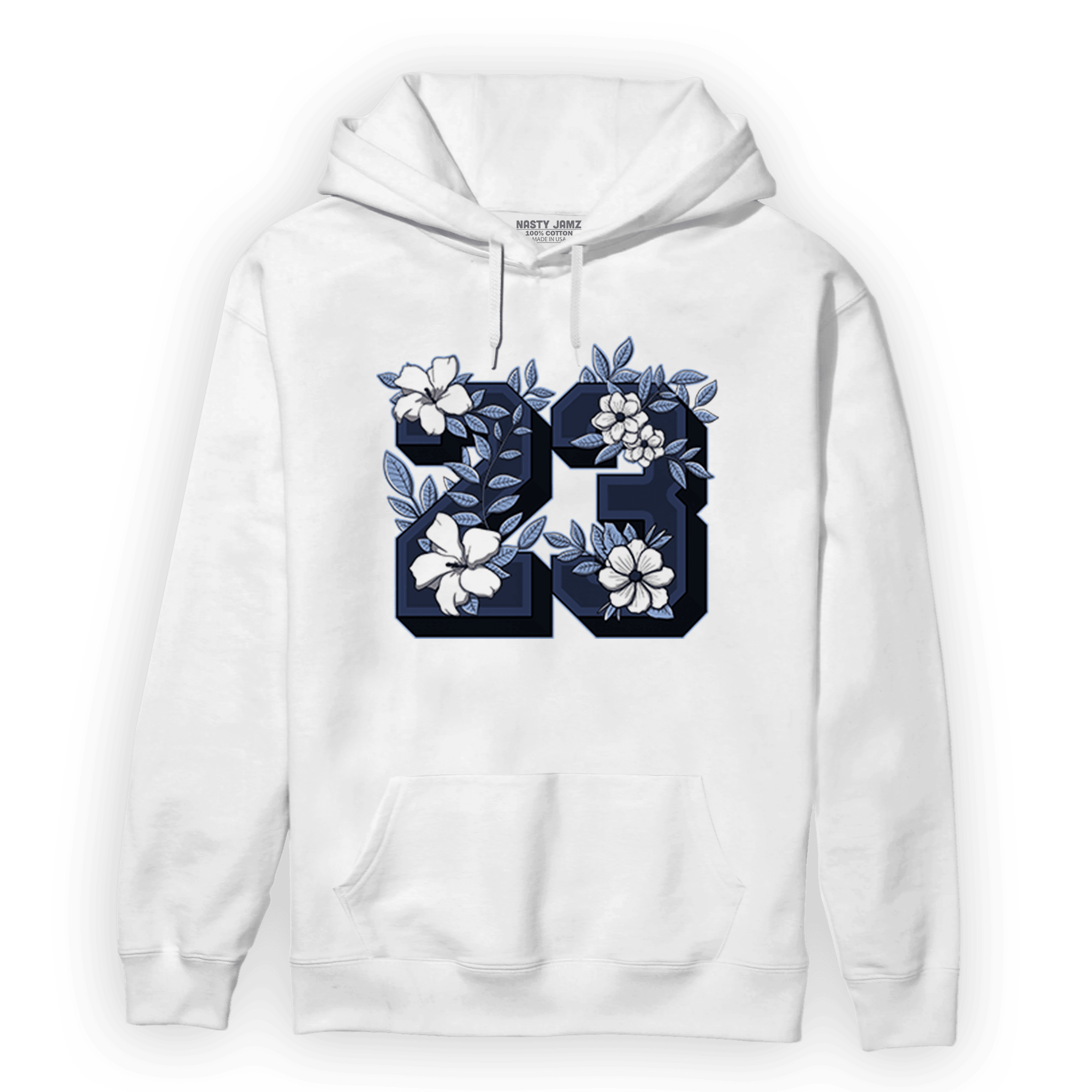 Midnight Navy 5s Hoodie Match 23 Floral - NastyJamz