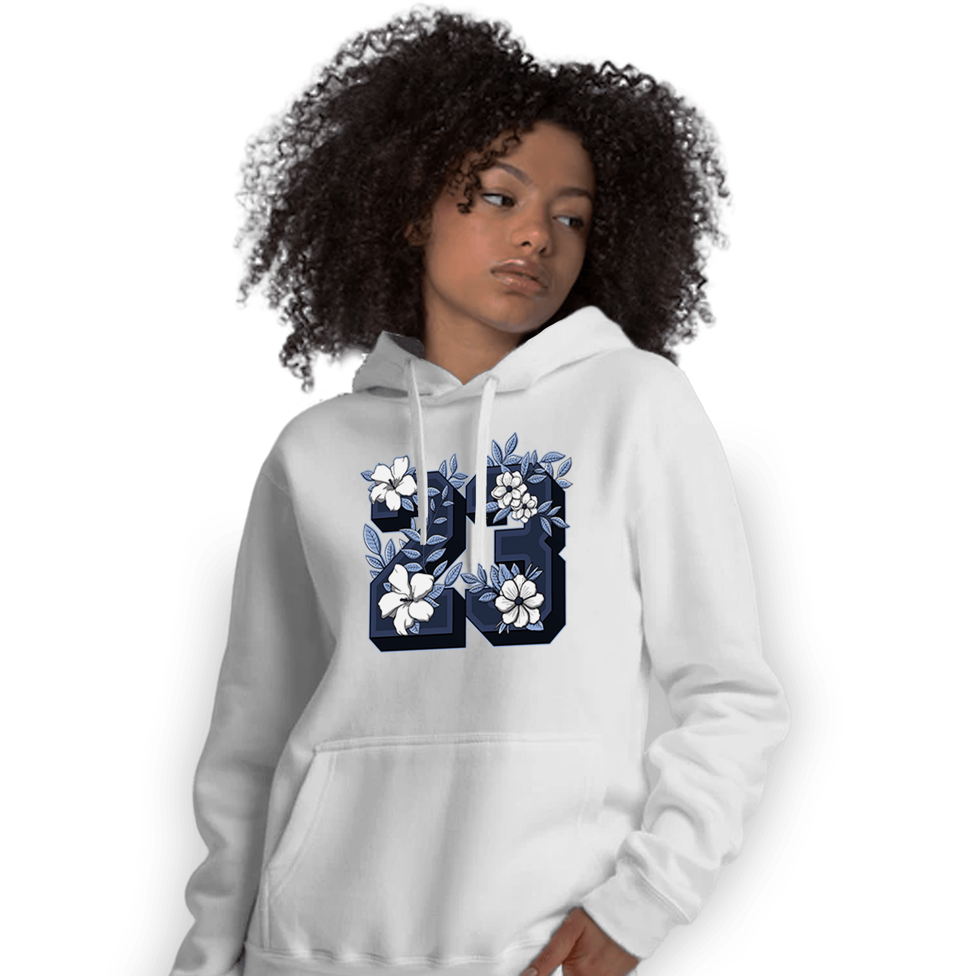 Midnight Navy 5s Hoodie Match 23 Floral - NastyJamz