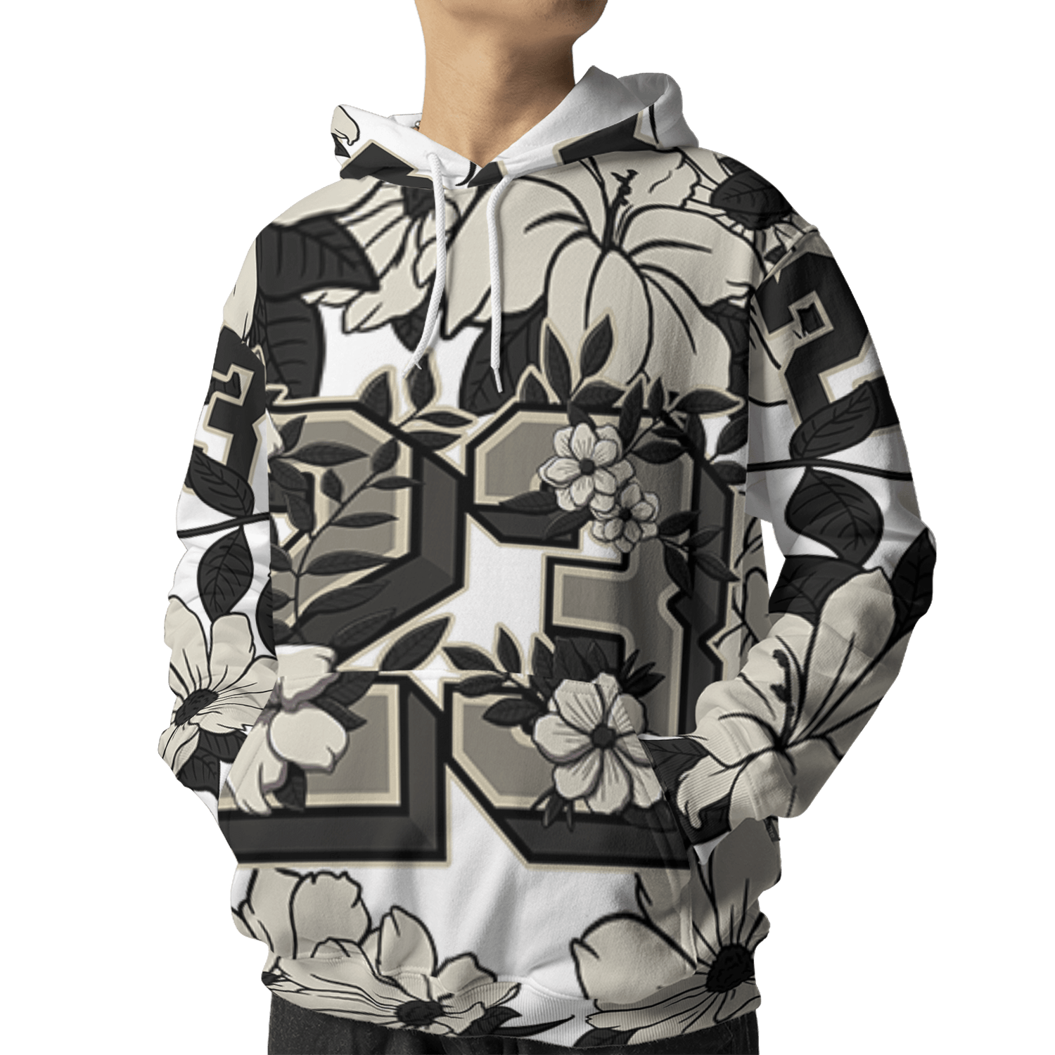 Gratitude 11s Hoodie Match 23 Floral 3D All-Over Print Flowers - NastyJamz