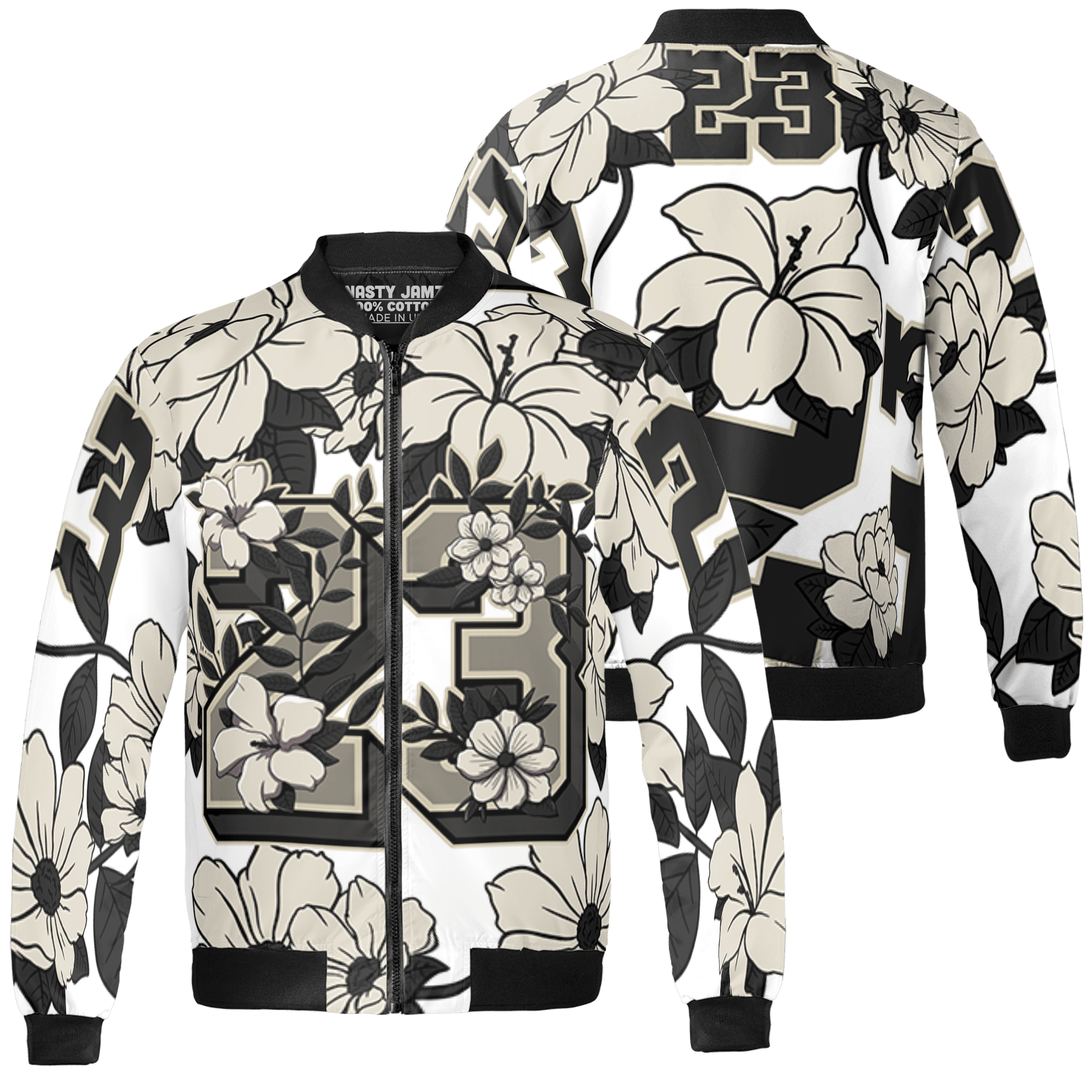 Gratitude 11s Jacket Match 23 Floral 3D All-Over Print Flowers - NastyJamz
