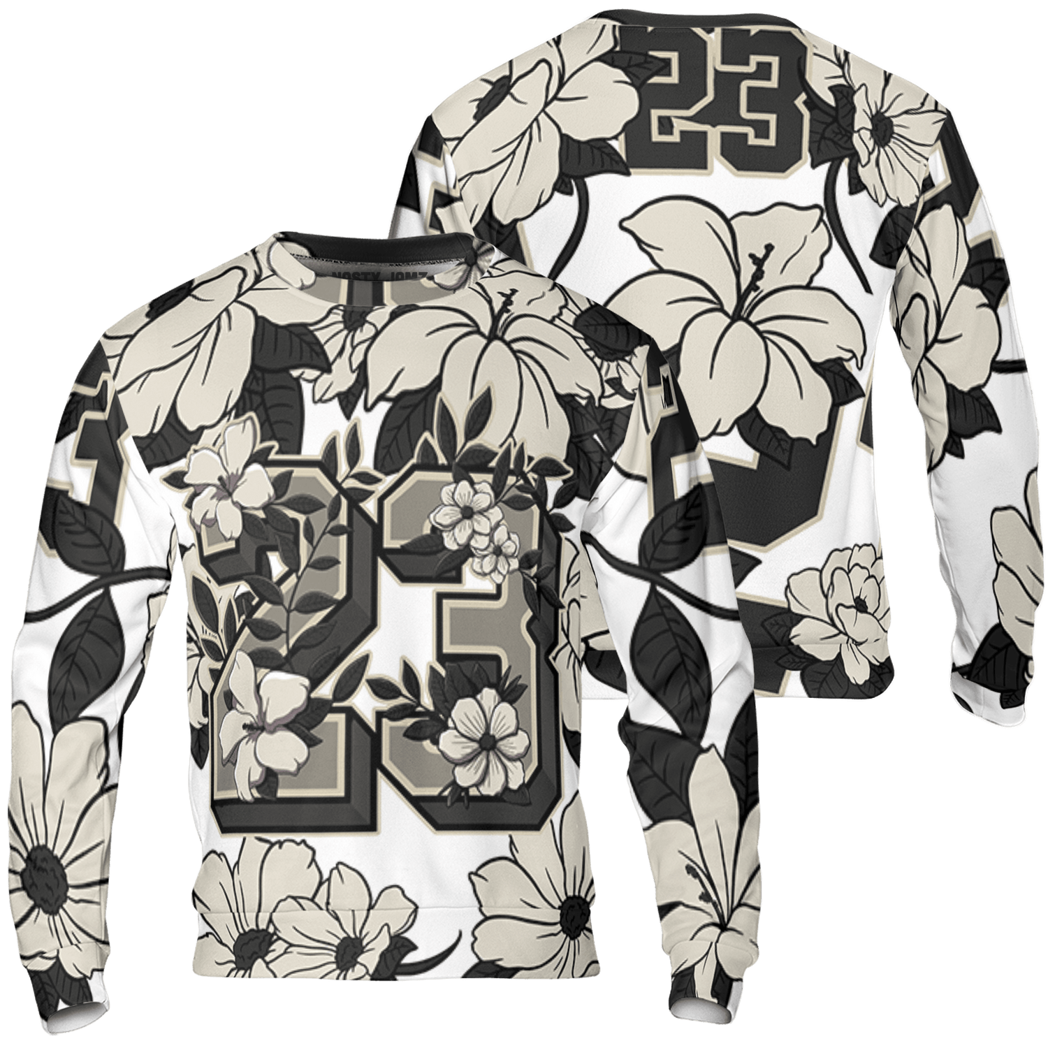 Gratitude 11s Sweatshirt Match 23 Floral 3D All-Over Print Flowers - NastyJamz