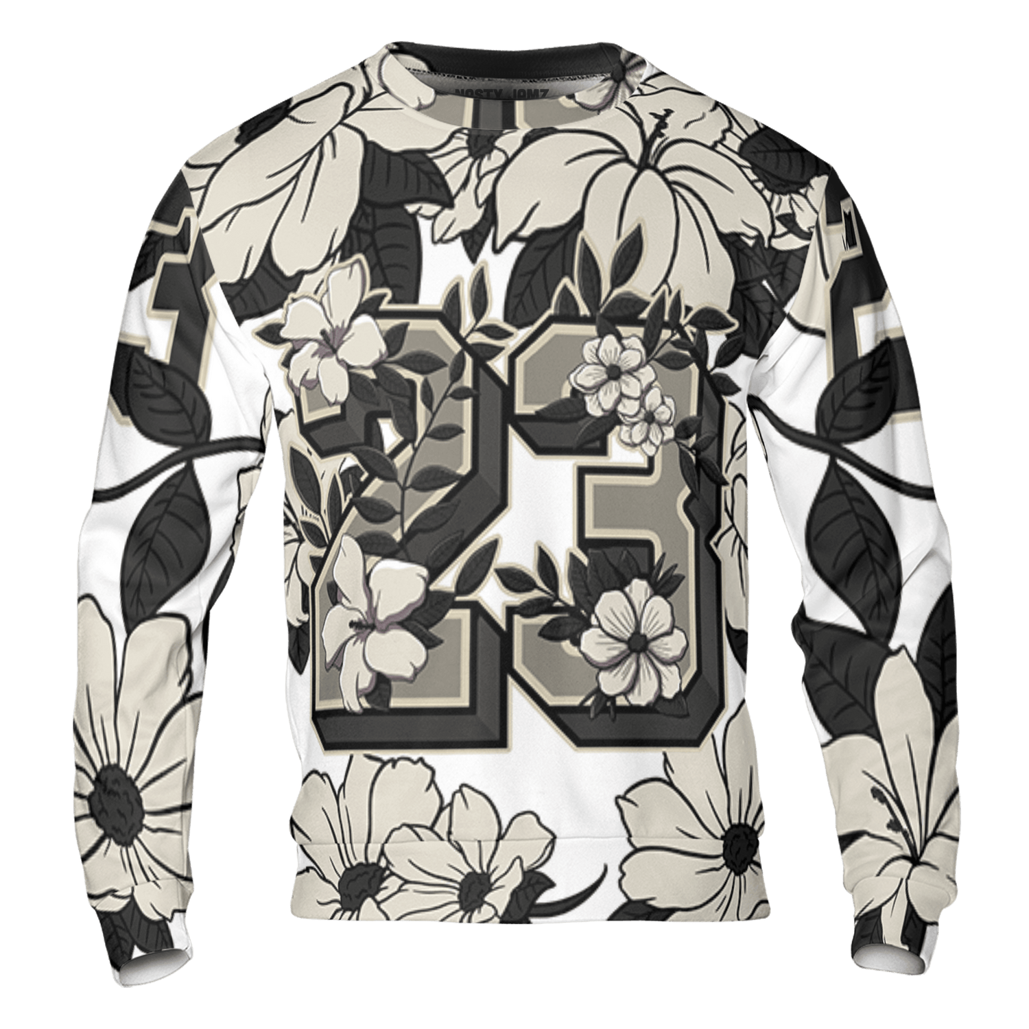 Gratitude 11s Sweatshirt Match 23 Floral 3D All-Over Print Flowers - NastyJamz