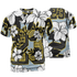 Blue Grey 13s T Shirt Match 23 Floral 3D All-Over Print Flowers - NastyJamz