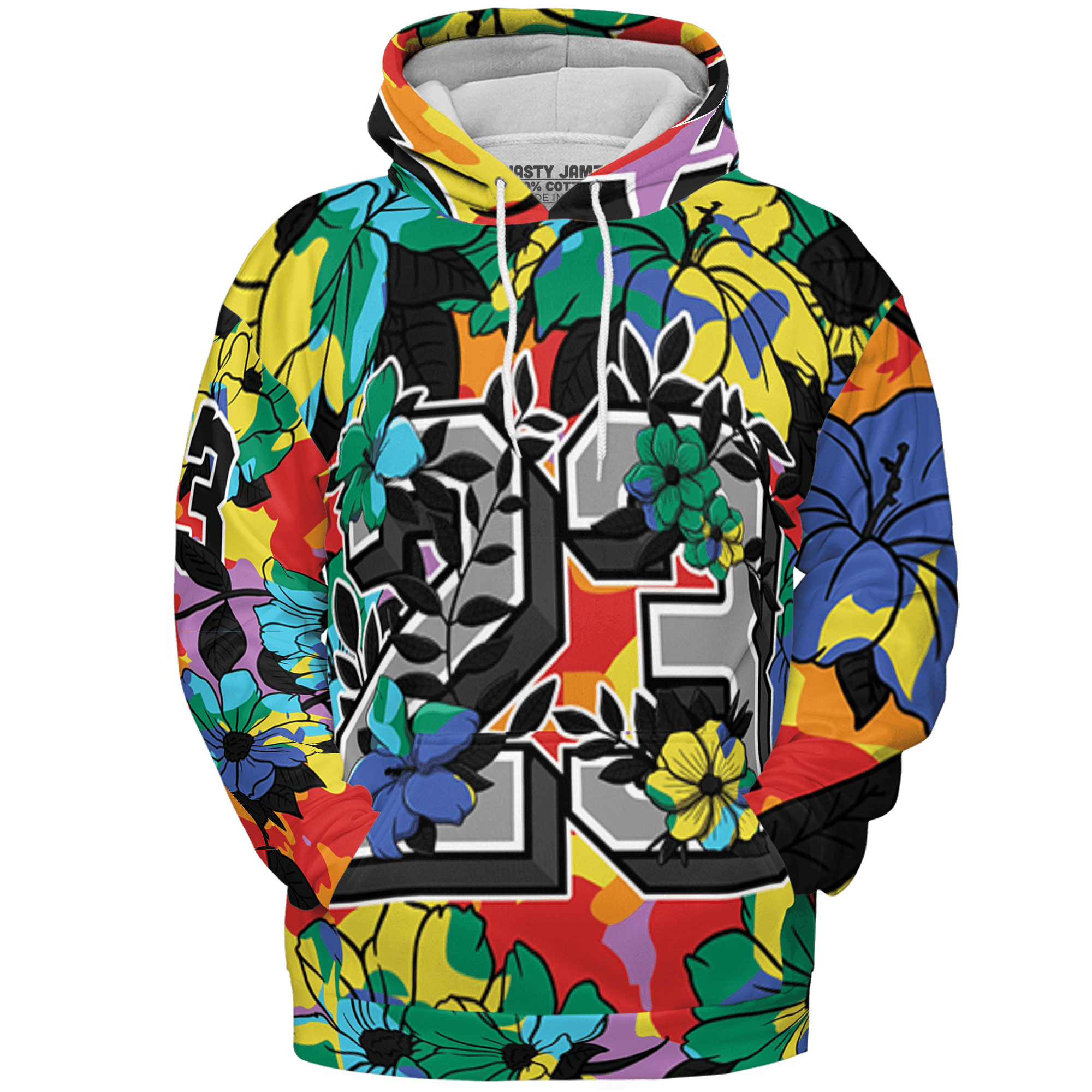 Mid GS Six Championships 1s Hoodie Match 23 Floral 3D All-Over Print Flowers - NastyJamz