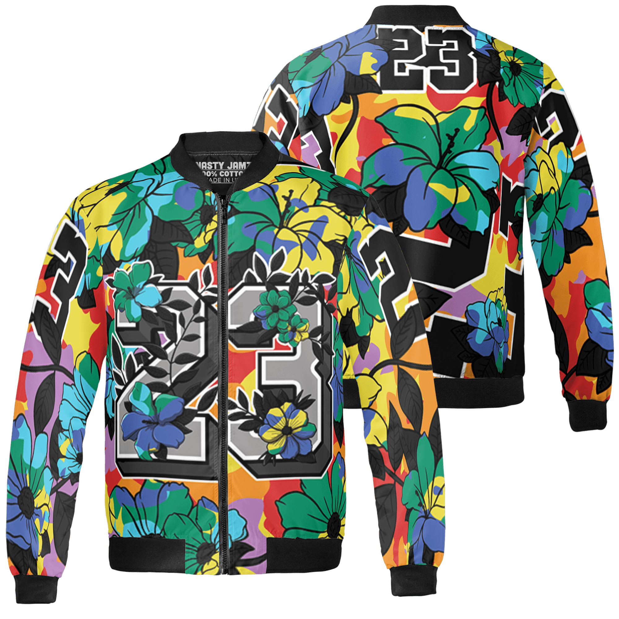 Mid GS Six Championships 1s Jacket Match 23 Floral 3D All-Over Print Flowers - NastyJamz