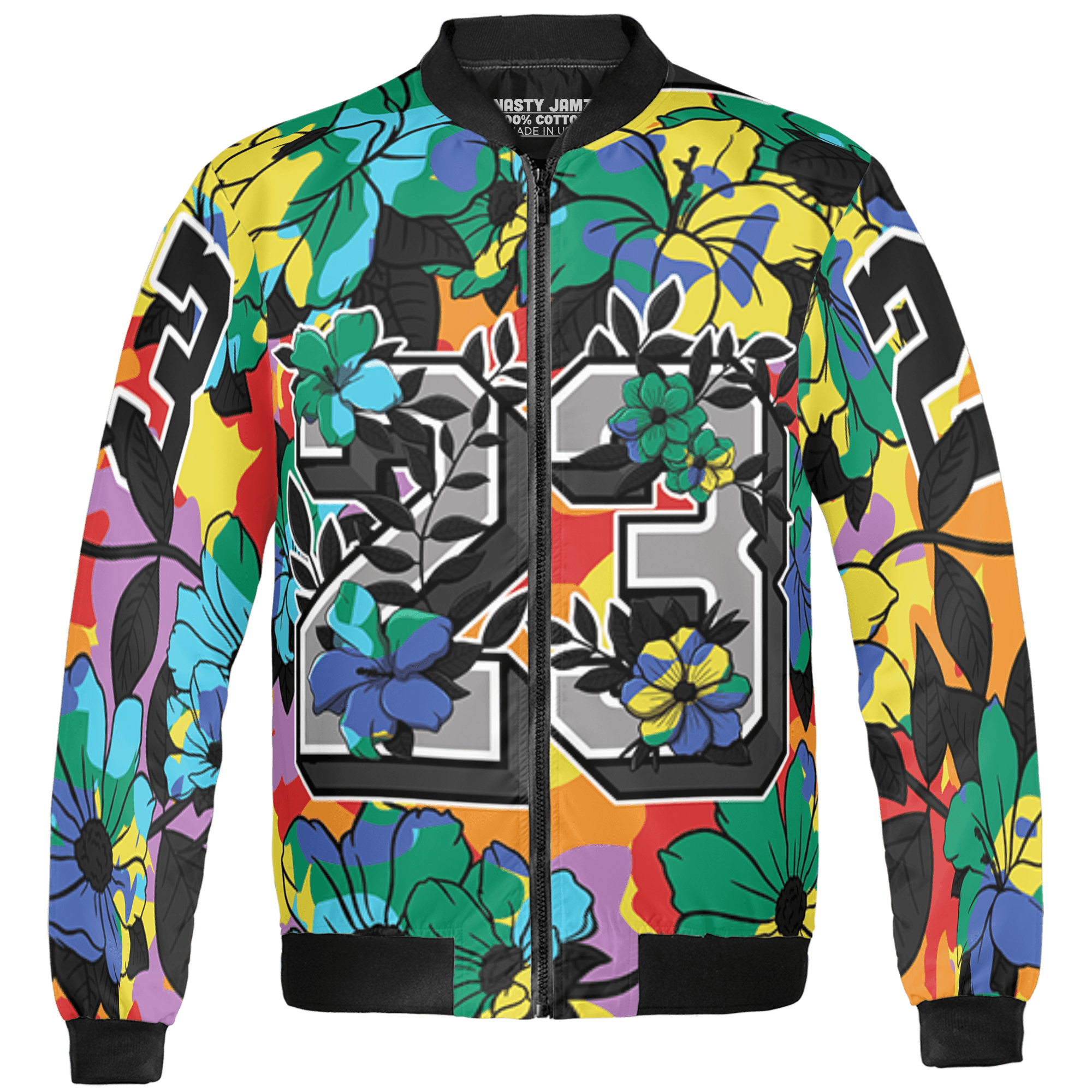 Mid GS Six Championships 1s Jacket Match 23 Floral 3D All-Over Print Flowers - NastyJamz