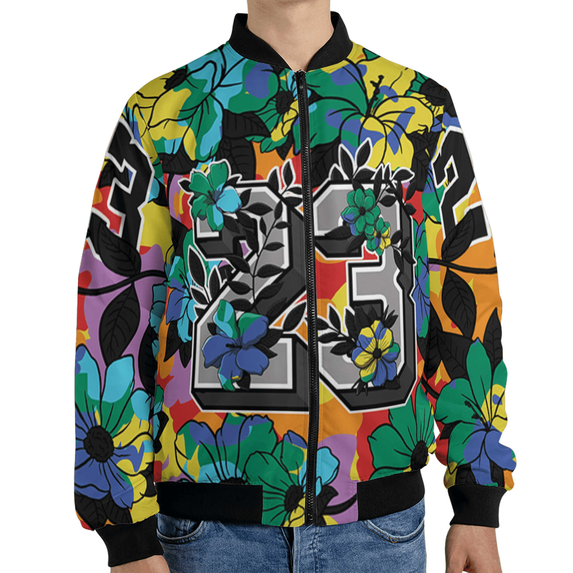 Mid GS Six Championships 1s Jacket Match 23 Floral 3D All-Over Print Flowers - NastyJamz