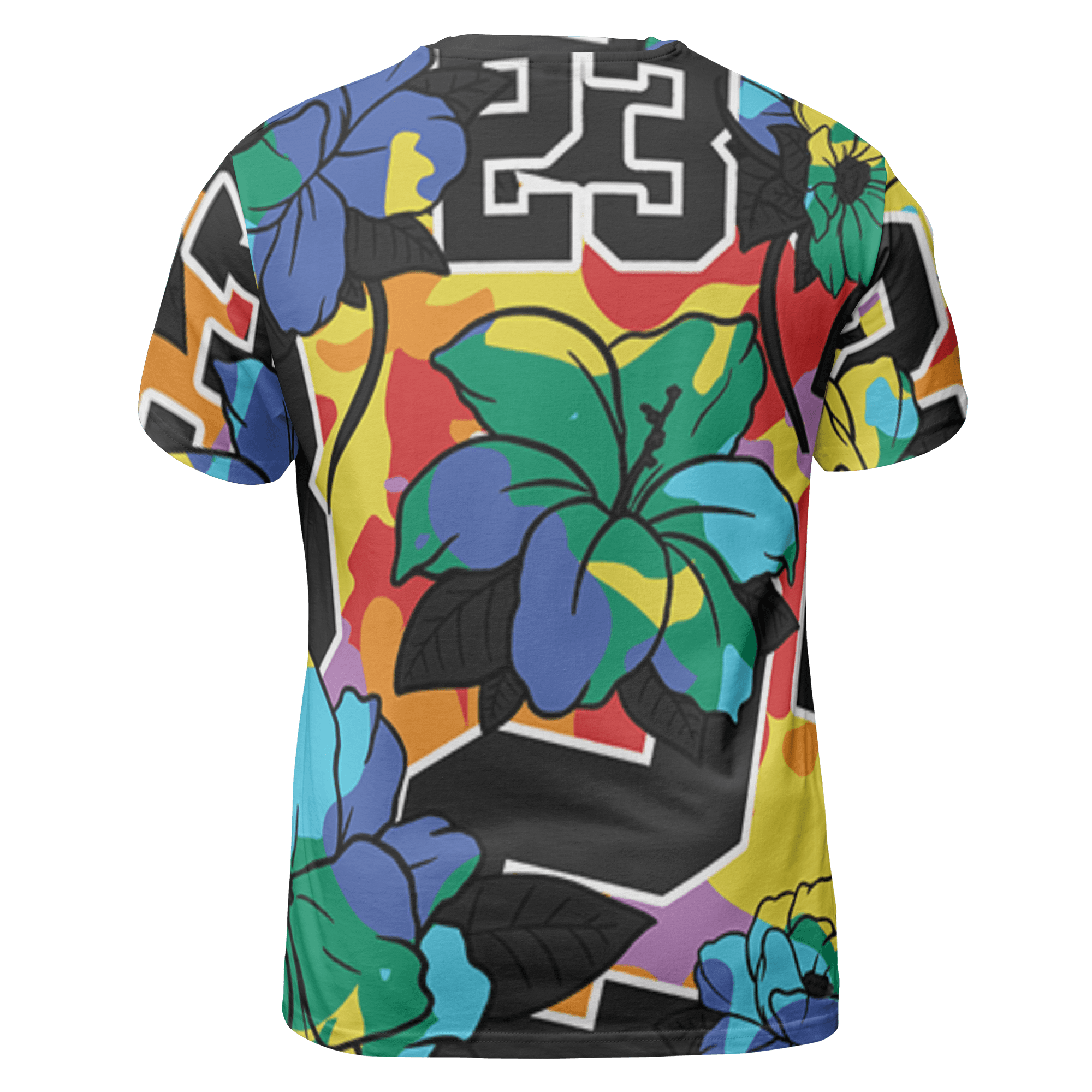 Mid GS Six Championships 1s T Shirt Match 23 Floral 3D All-Over Print Flowers - NastyJamz