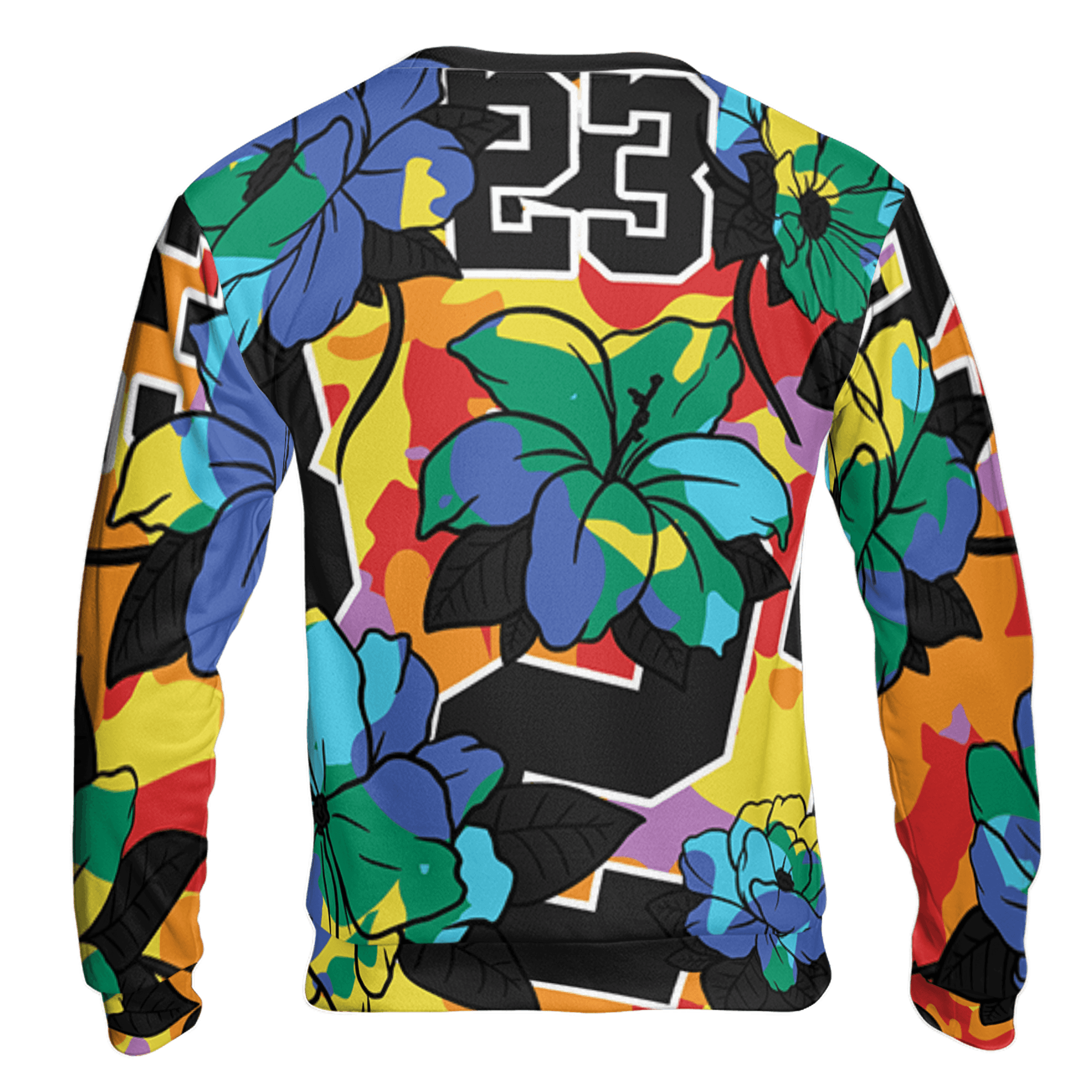 Mid GS Six Championships 1s Sweatshirt Match 23 Floral 3D All-Over Print Flowers - NastyJamz