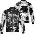 Retro High OG Black White 1s Jacket Match 23 Floral 3D All-Over Print Flowers - NastyJamz