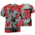Bred Reimagined 4s T Shirt Match 23 Floral 3D All-Over Print Flowers - NastyJamz