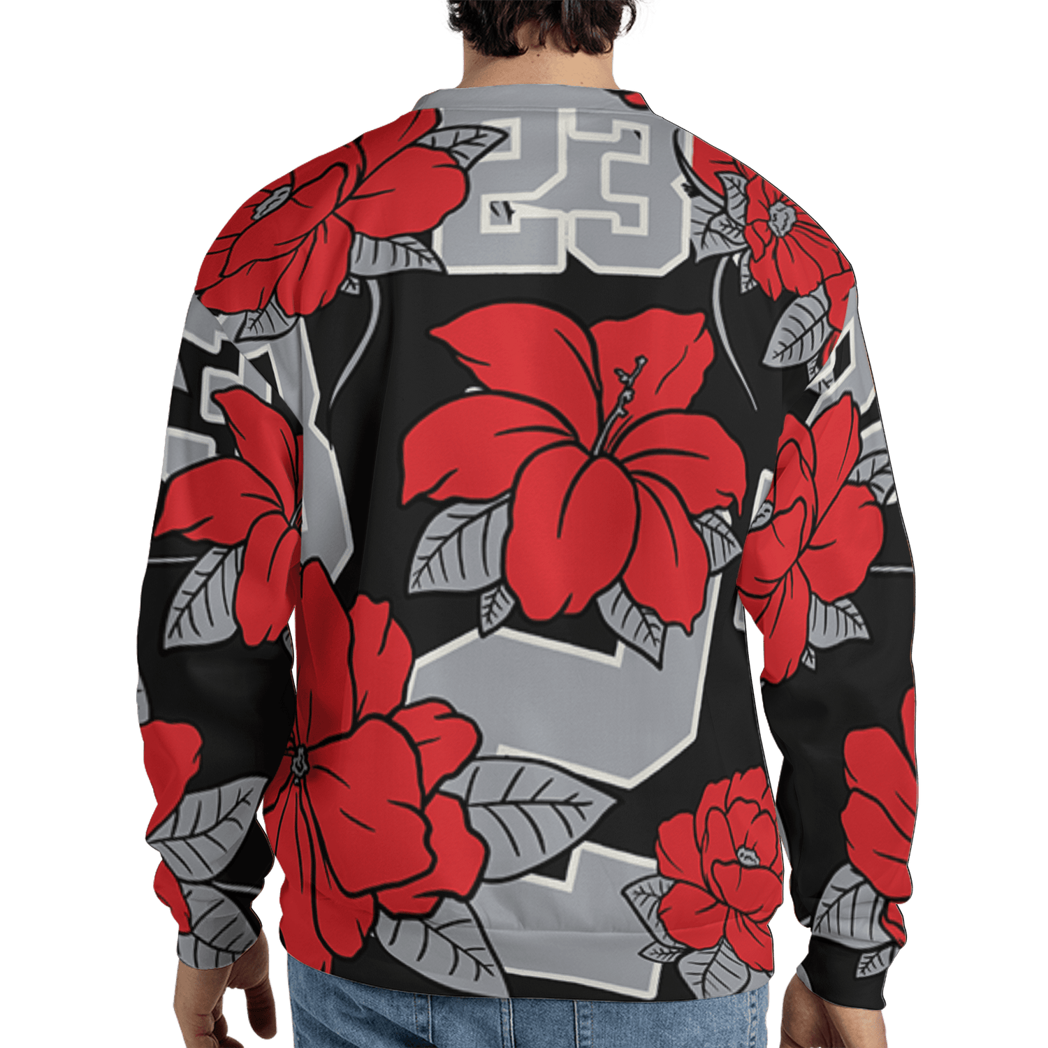 Bred Reimagined 4s Sweatshirt Match 23 Floral 3D All-Over Print Flowers - NastyJamz