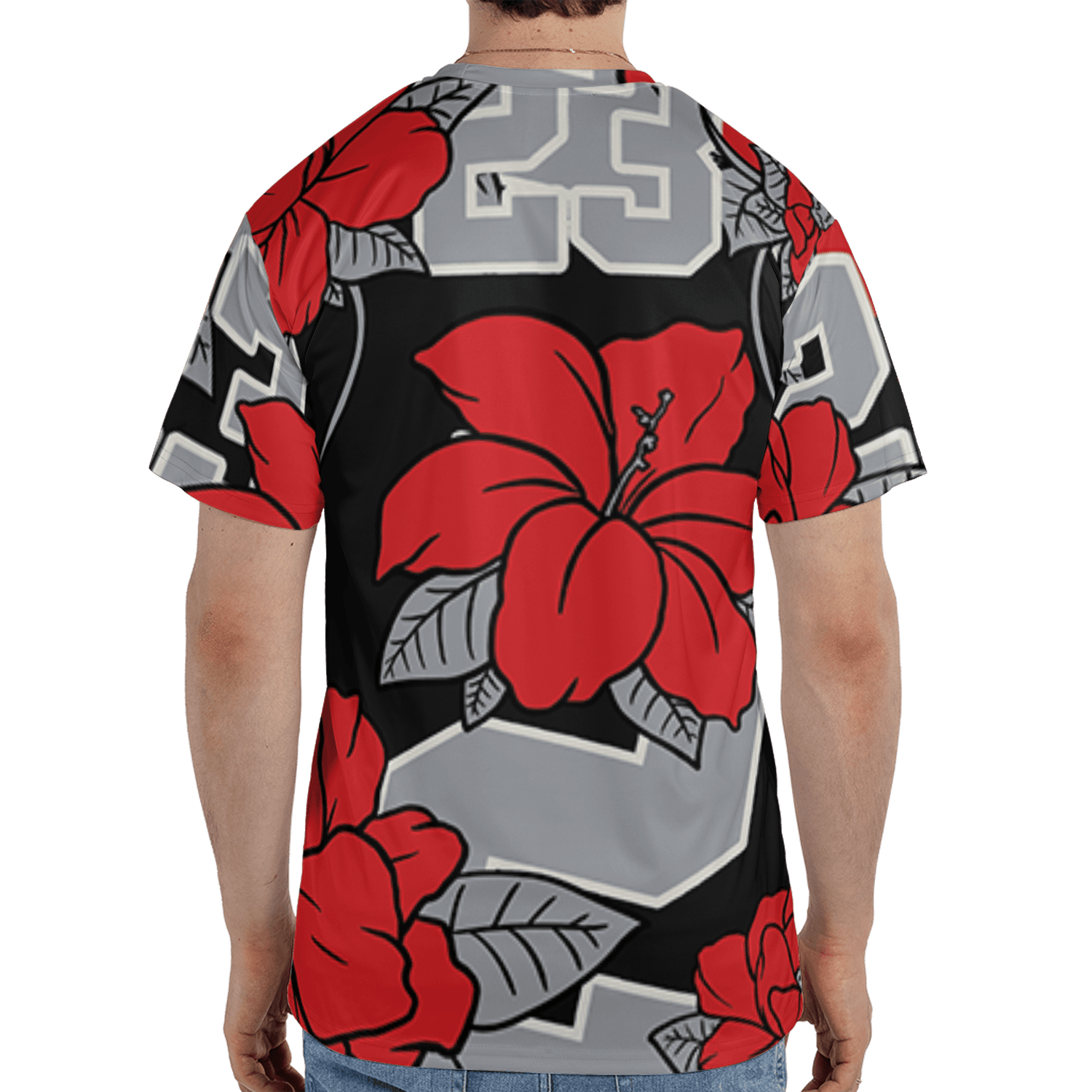 Bred Reimagined 4s T Shirt Match 23 Floral 3D All-Over Print Flowers - NastyJamz