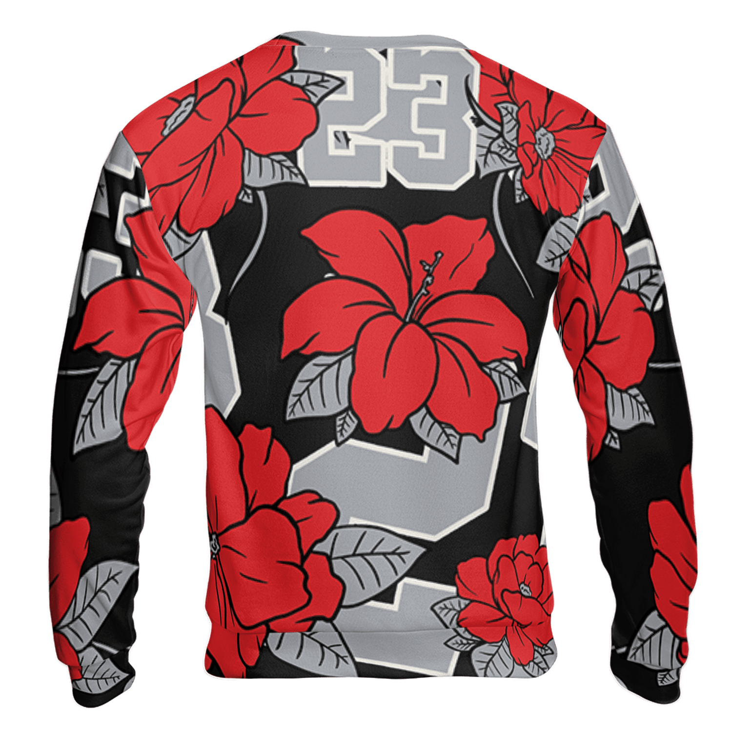 Bred Reimagined 4s Sweatshirt Match 23 Floral 3D All-Over Print Flowers - NastyJamz