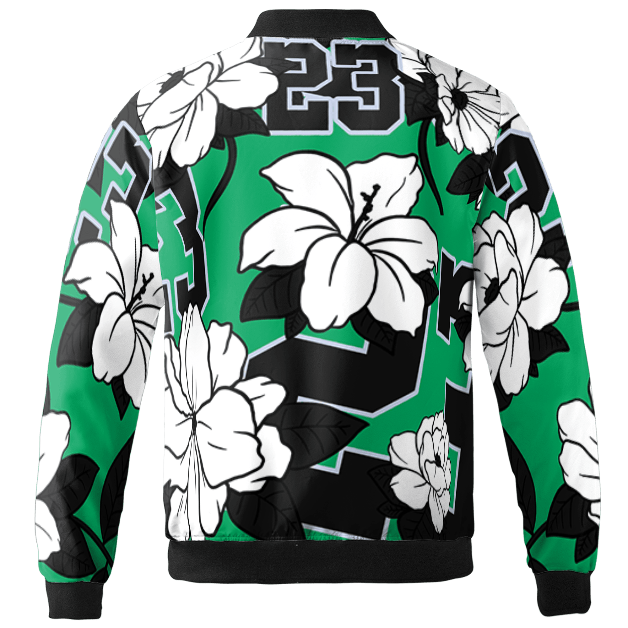 Lucky Green 5s Jacket Match 23 Floral 3D All-Over Print Flowers - NastyJamz