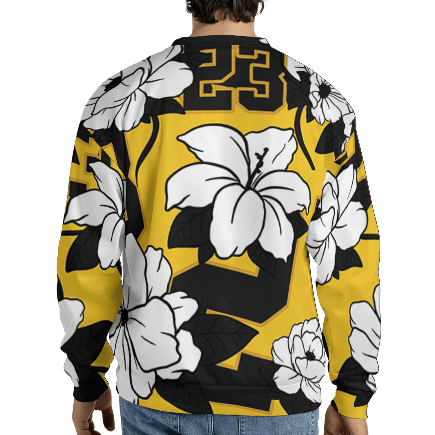 Yellow Ochre 6s Sweatshirt Match 23 Floral 3D All-Over Print Flowers - NastyJamz
