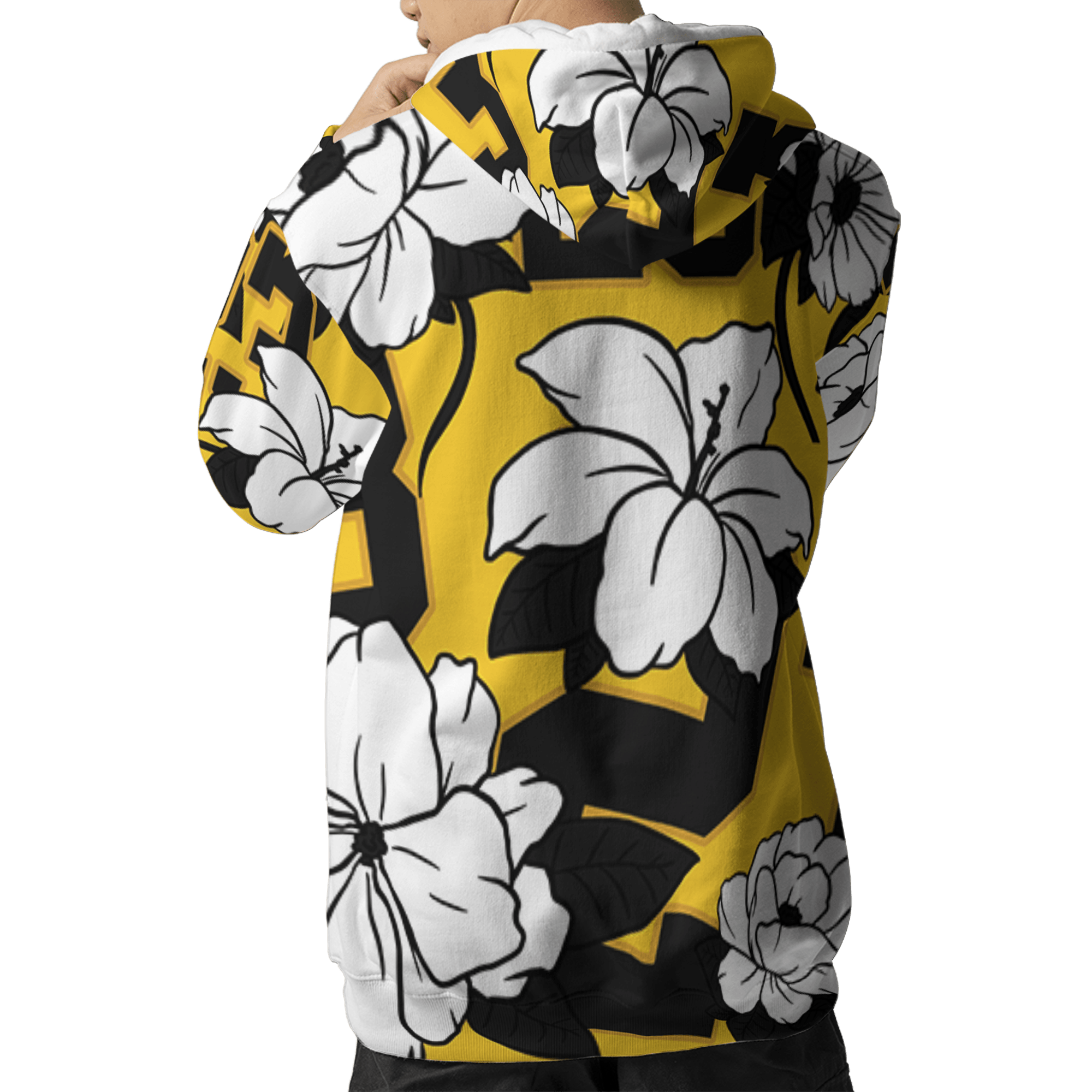 Yellow Ochre 6s Hoodie Match 23 Floral 3D All-Over Print Flowers - NastyJamz