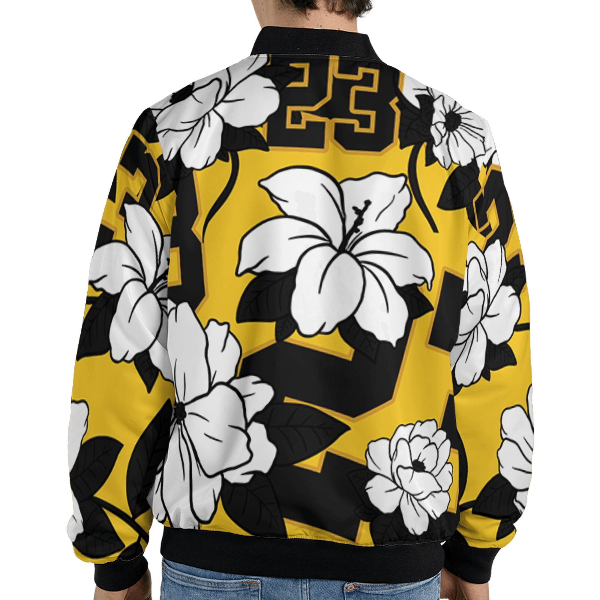 Yellow Ochre 6s Jacket Match 23 Floral 3D All-Over Print Flowers - NastyJamz