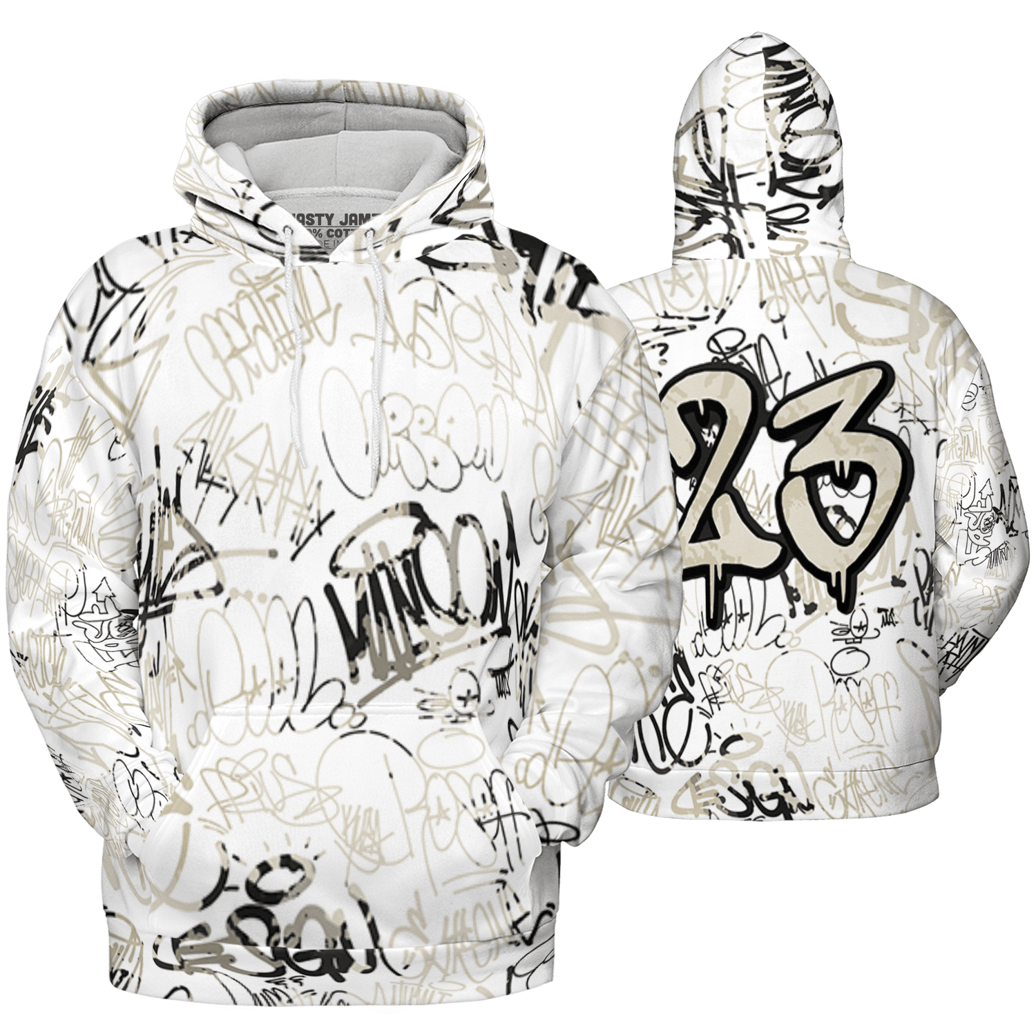 Gratitude 11s Hoodie Match 23 Hiphop 3D All-Over Print Graffiti Pattern - NastyJamz