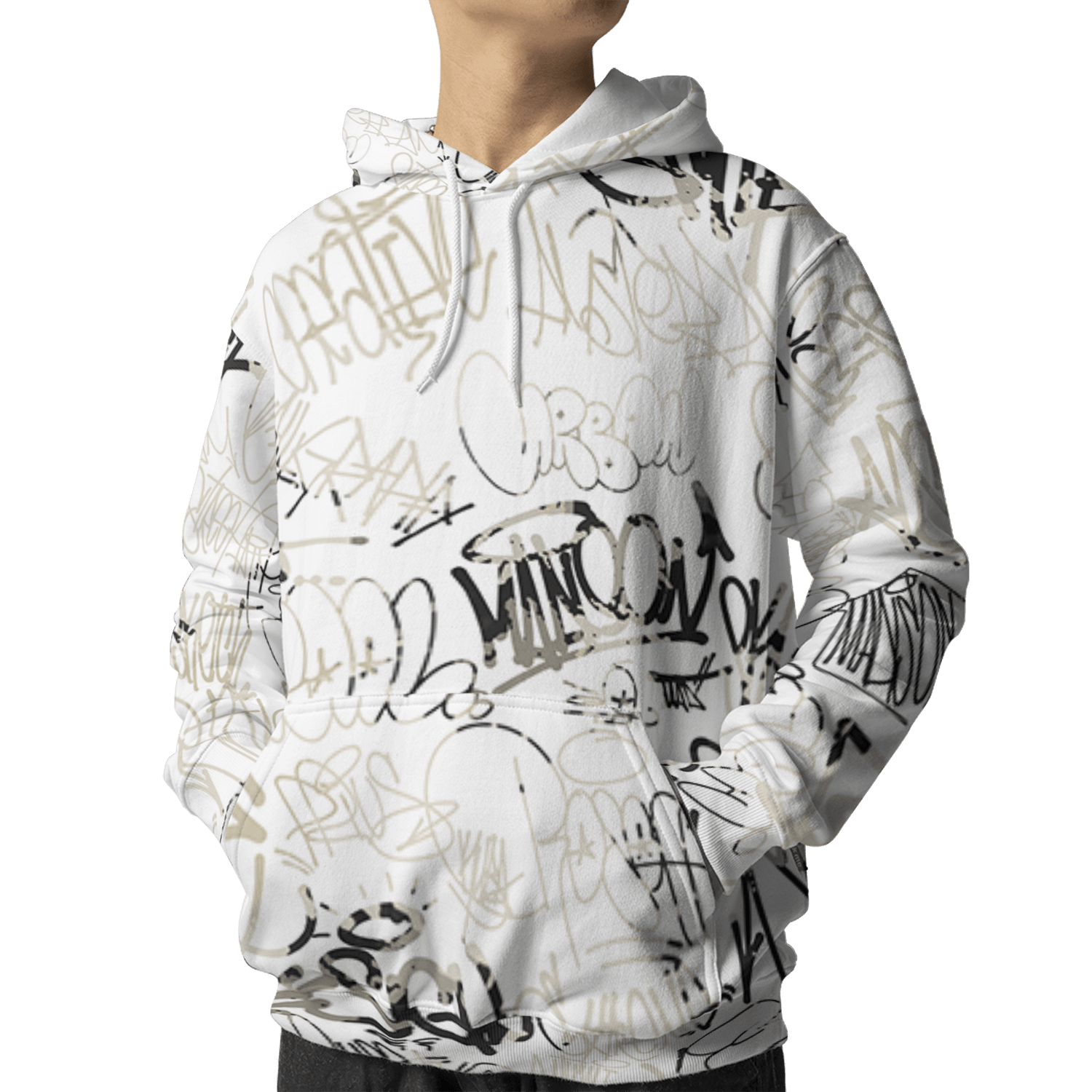 Gratitude 11s Hoodie Match 23 Hiphop 3D All-Over Print Graffiti Pattern - NastyJamz
