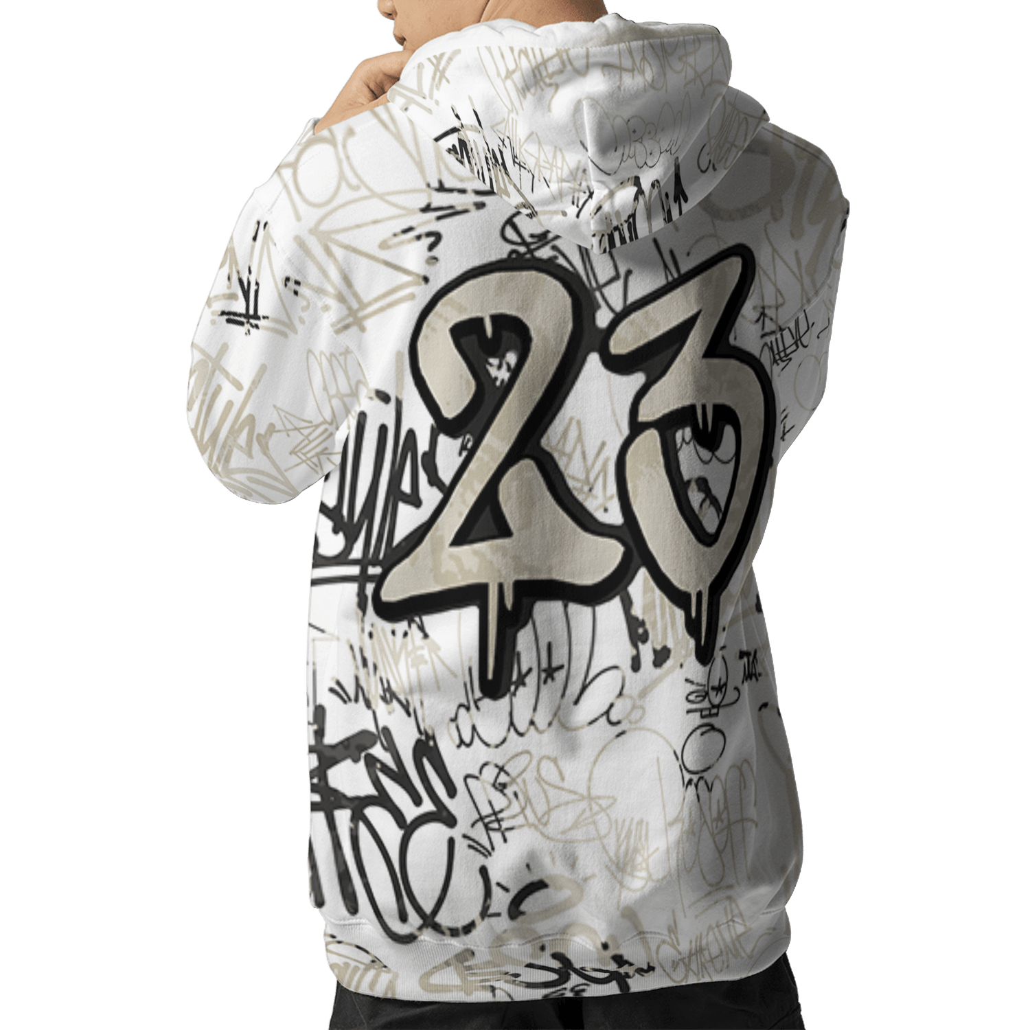 Gratitude 11s Hoodie Match 23 Hiphop 3D All-Over Print Graffiti Pattern - NastyJamz