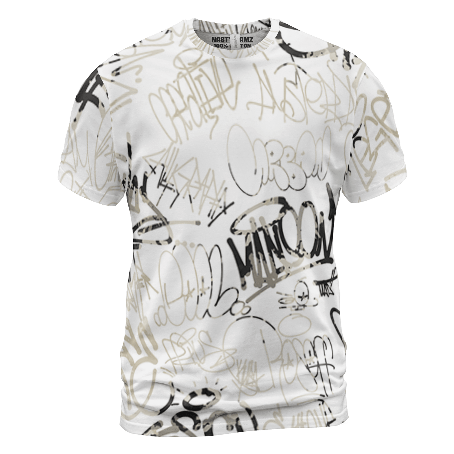 Gratitude 11s T Shirt Match 23 Hiphop 3D All-Over Print Graffiti Pattern - NastyJamz
