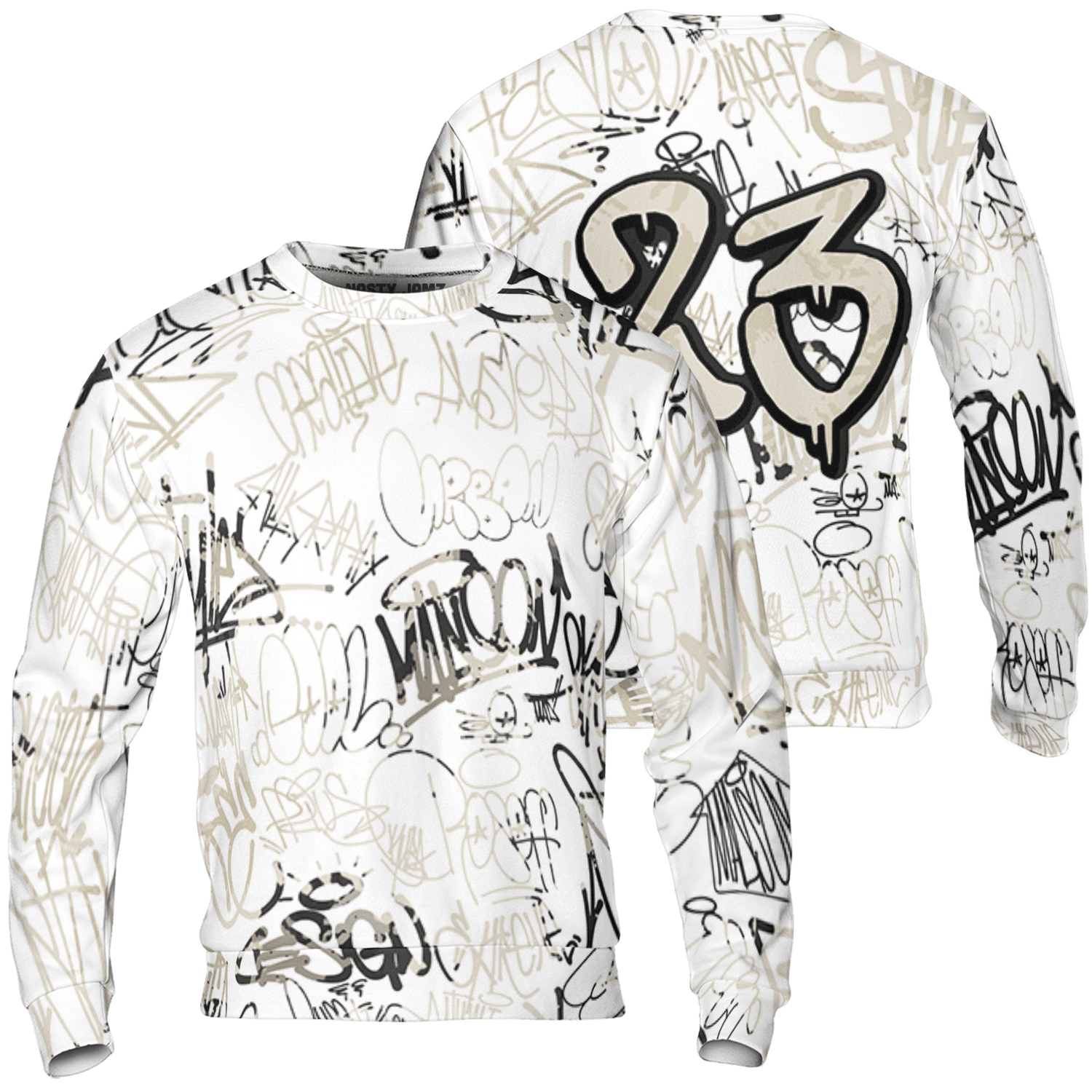 Gratitude 11s Sweatshirt Match 23 Hiphop 3D All-Over Print Graffiti Pattern - NastyJamz