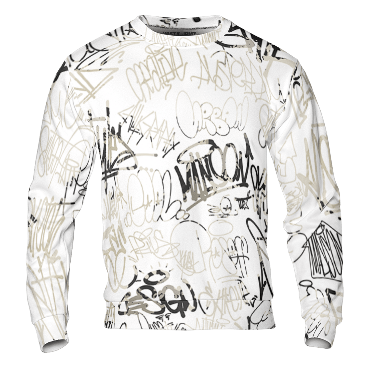Gratitude 11s Sweatshirt Match 23 Hiphop 3D All-Over Print Graffiti Pattern - NastyJamz