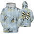 Blue Grey 13s Hoodie Match 23 Hiphop 3D All-Over Print Graffiti Pattern - NastyJamz