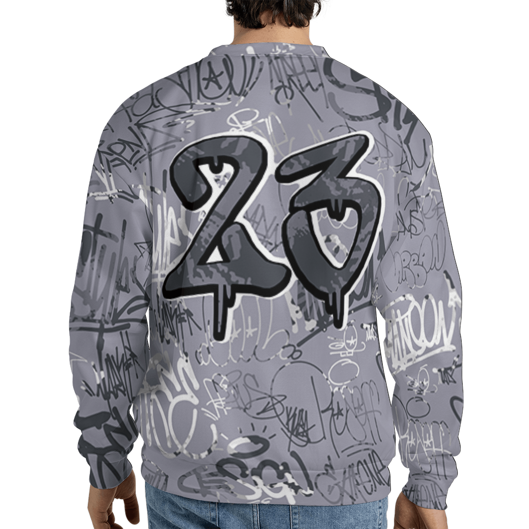 Stealth 14s Sweatshirt Match 23 Hiphop 3D All-Over Print Graffiti Pattern - NastyJamz