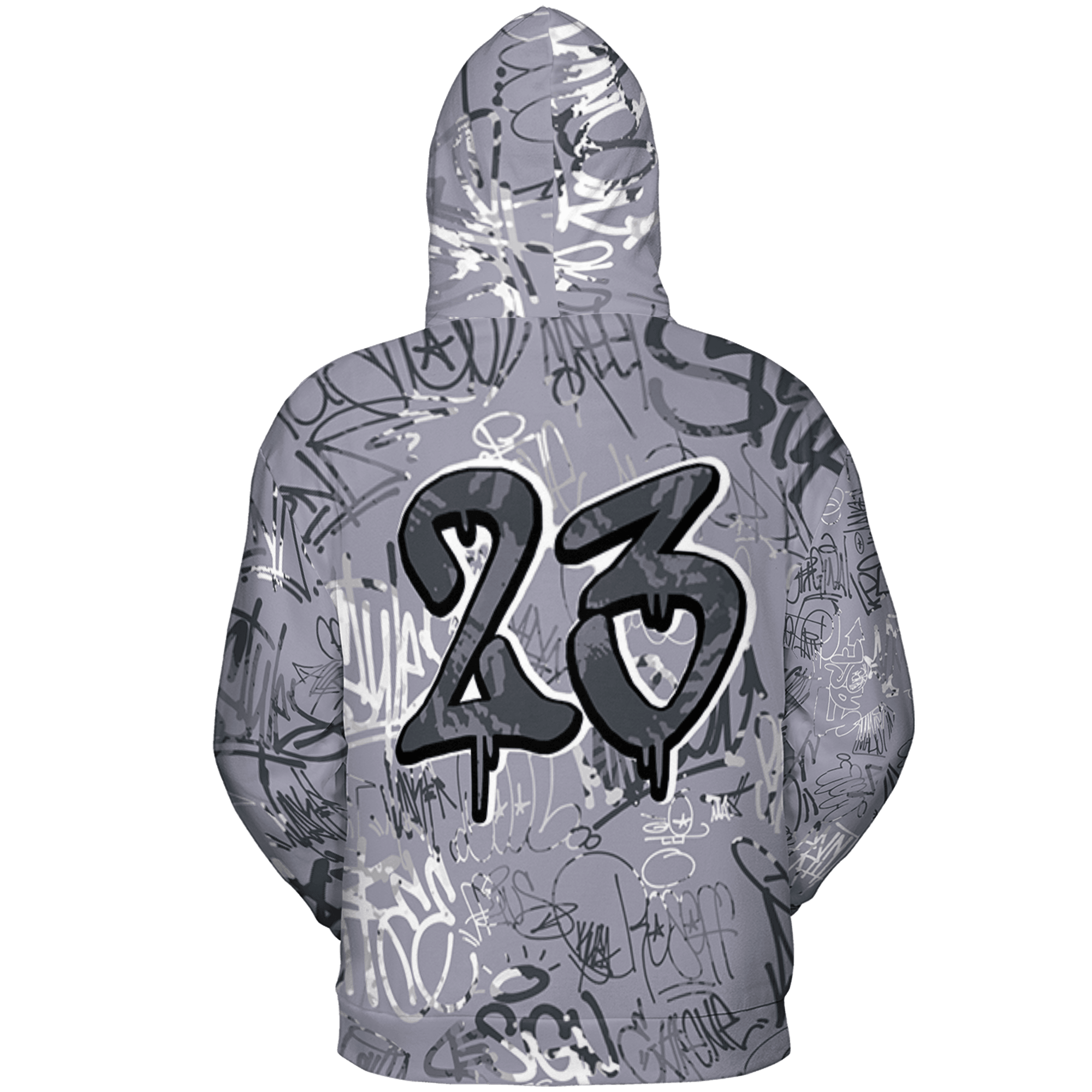 Stealth 14s Hoodie Match 23 Hiphop 3D All-Over Print Graffiti Pattern - NastyJamz