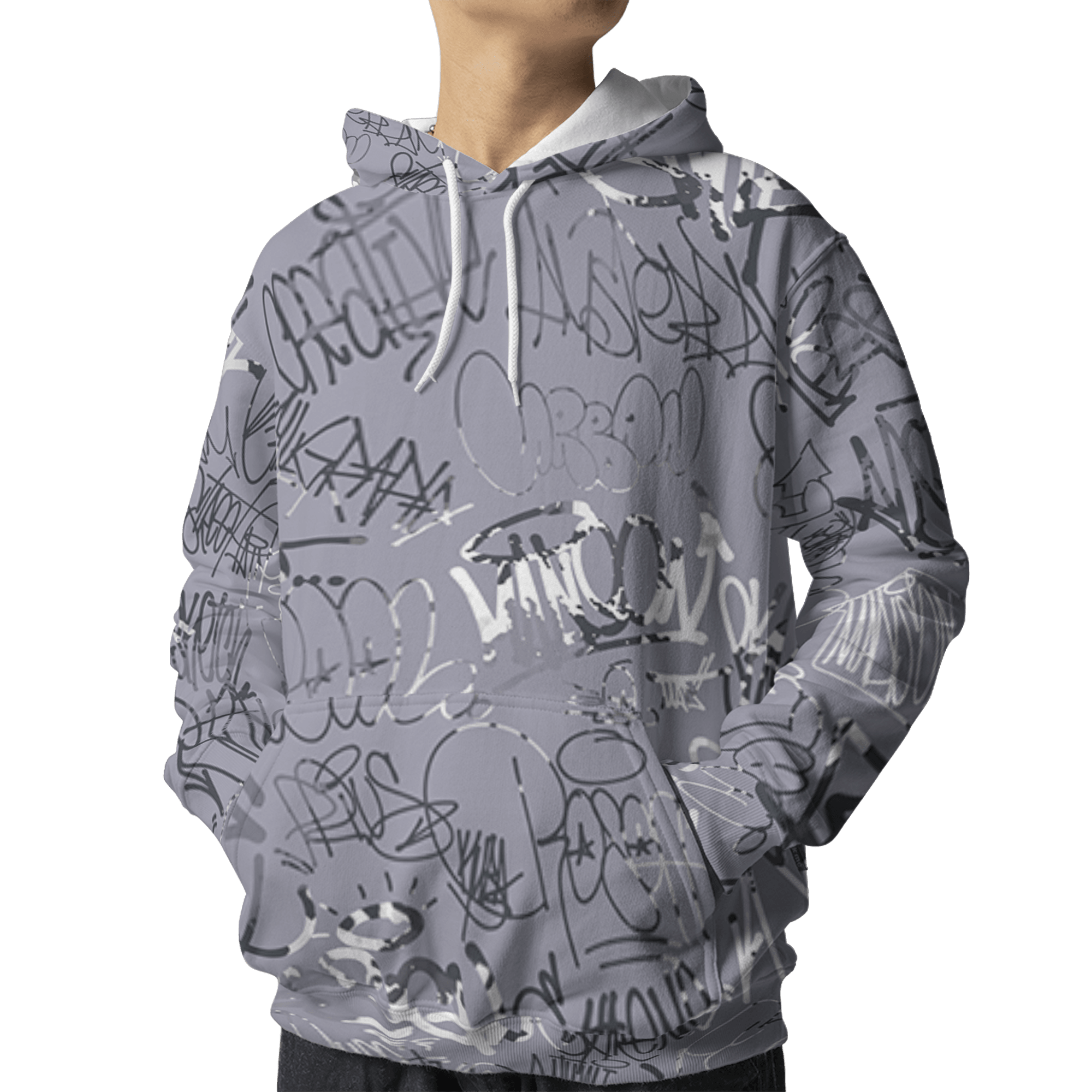 Stealth 14s Hoodie Match 23 Hiphop 3D All-Over Print Graffiti Pattern - NastyJamz