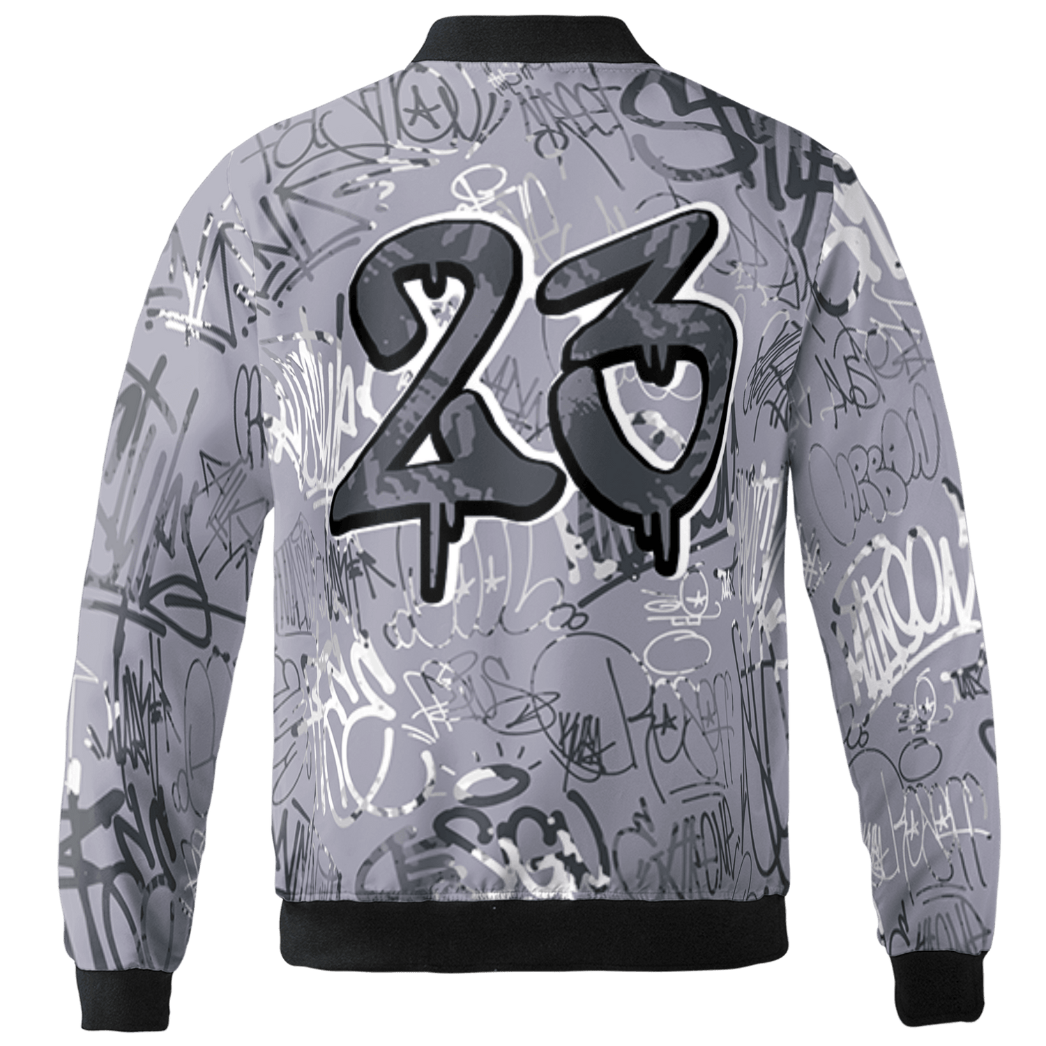 Stealth 14s Jacket Match 23 Hiphop 3D All-Over Print Graffiti Pattern - NastyJamz