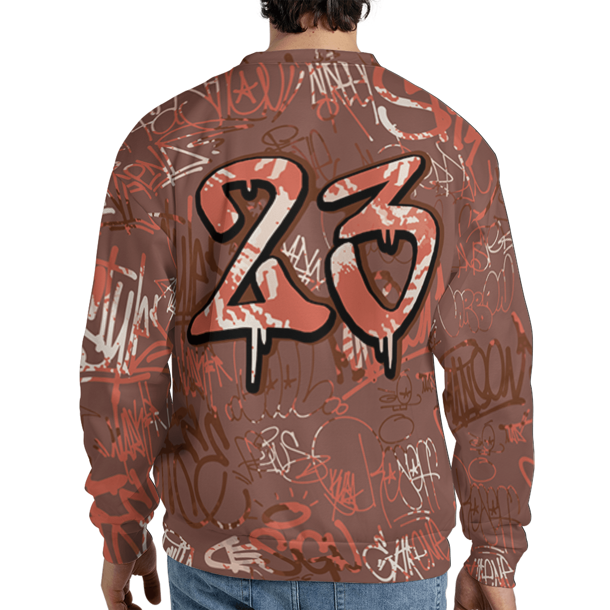 High OG Dusted Clay 1s Sweatshirt Match 23 Hiphop 3D All-Over Print Graffiti Pattern - NastyJamz